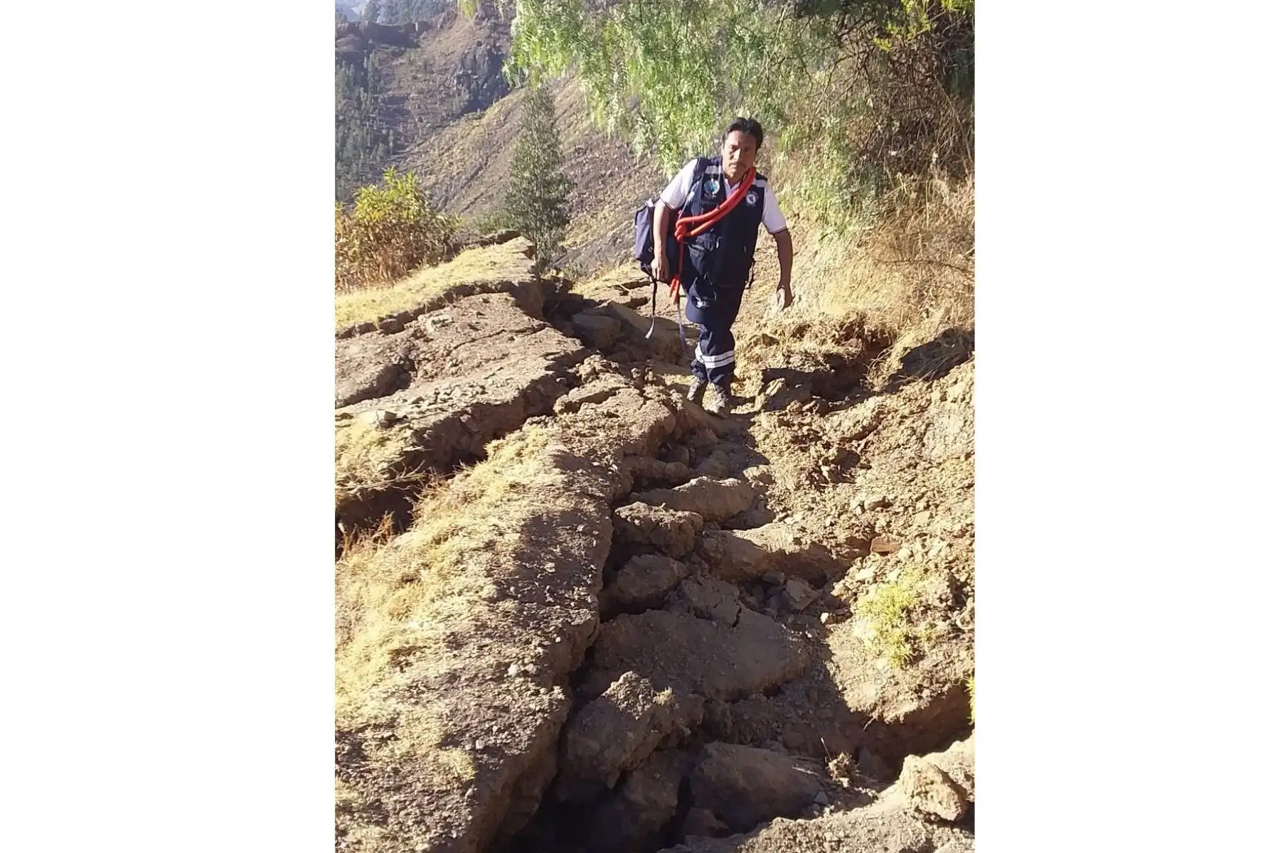 La nueva activación de la falla geológica que existe en el distrito de Yauya, región Áncash, ha generado daños a varias viviendas. Foto: ANDINA/Difusión