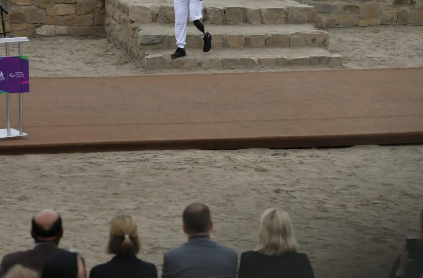 Ceremonia del encendido de la Antorcha Parapanamericana en el templo de Pachacámac. Foto: ANDINA/ Renato Pajuelo