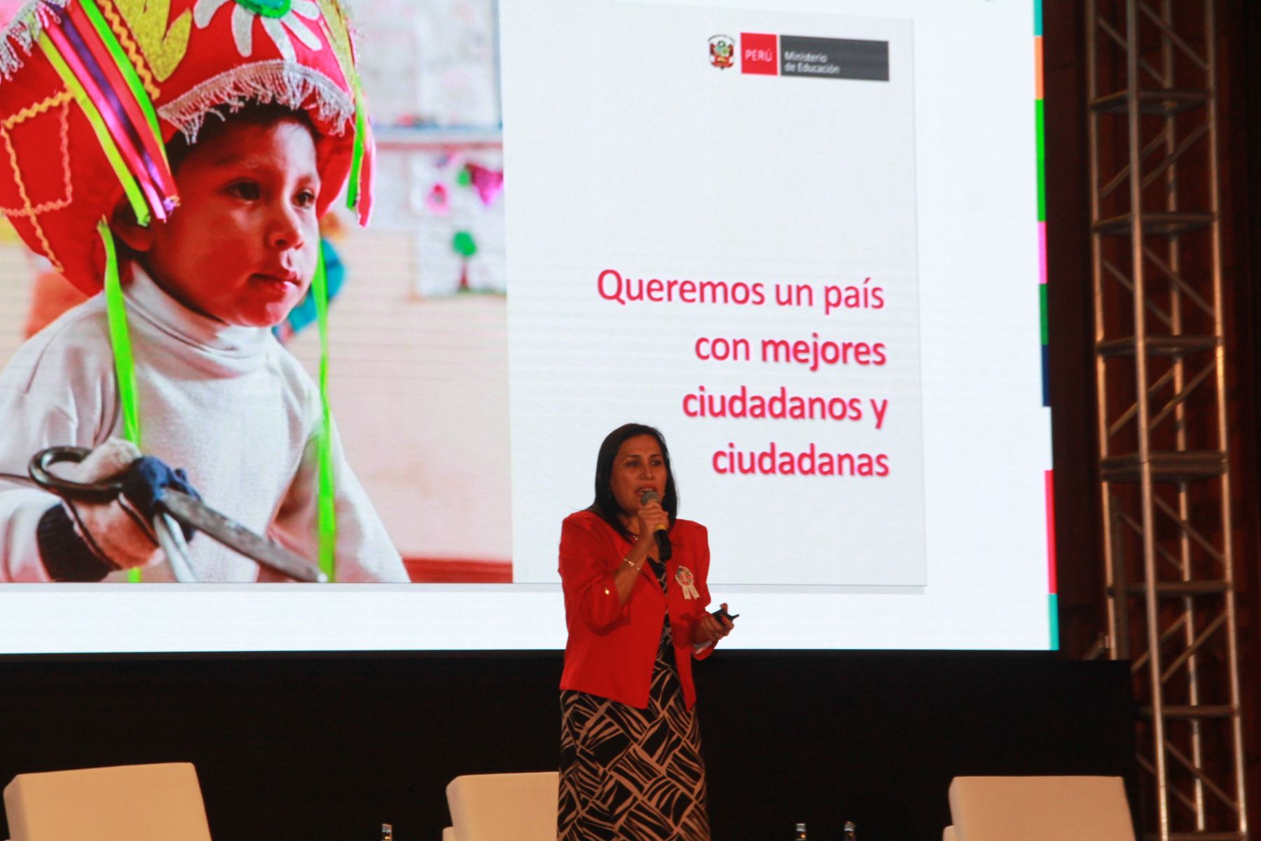 Ministra de Educación, Flor Pablo. Foto; Andina/Difusión