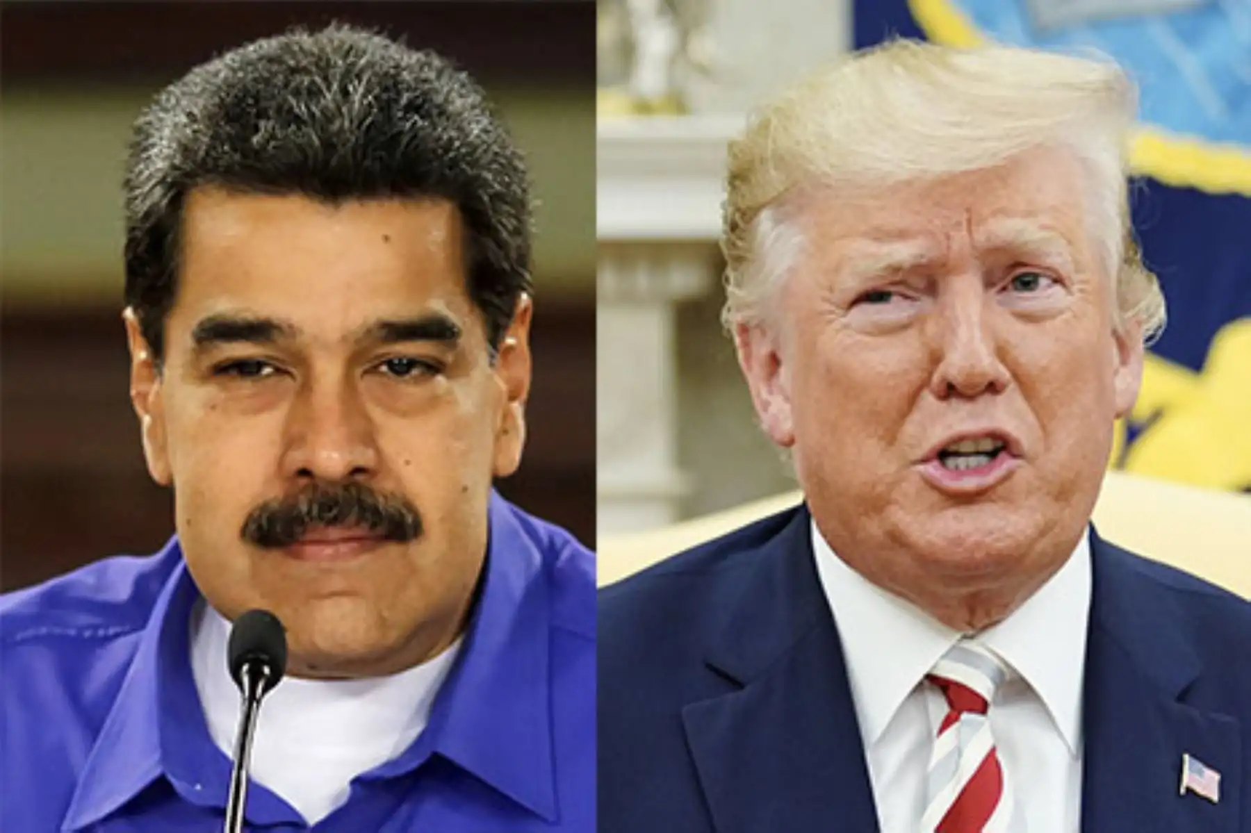 Presidentes Nicolás Maduro (Venezuela) y Donald Trump (Estados Unidos). Foto: ANDINA/Difusión
