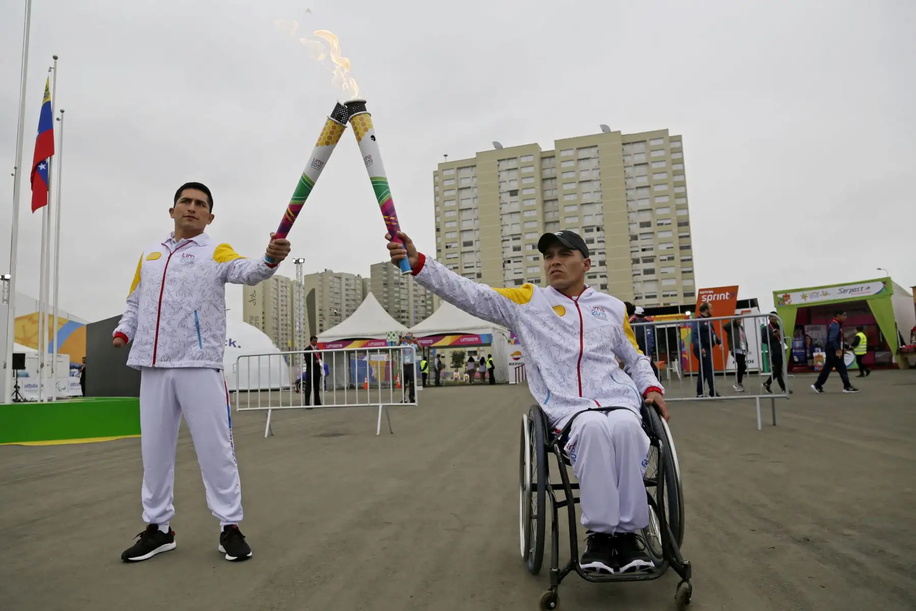 La Antorcha Parapanamericana llegó a la Villa.
Foto: ANDINA/ Lima 2019