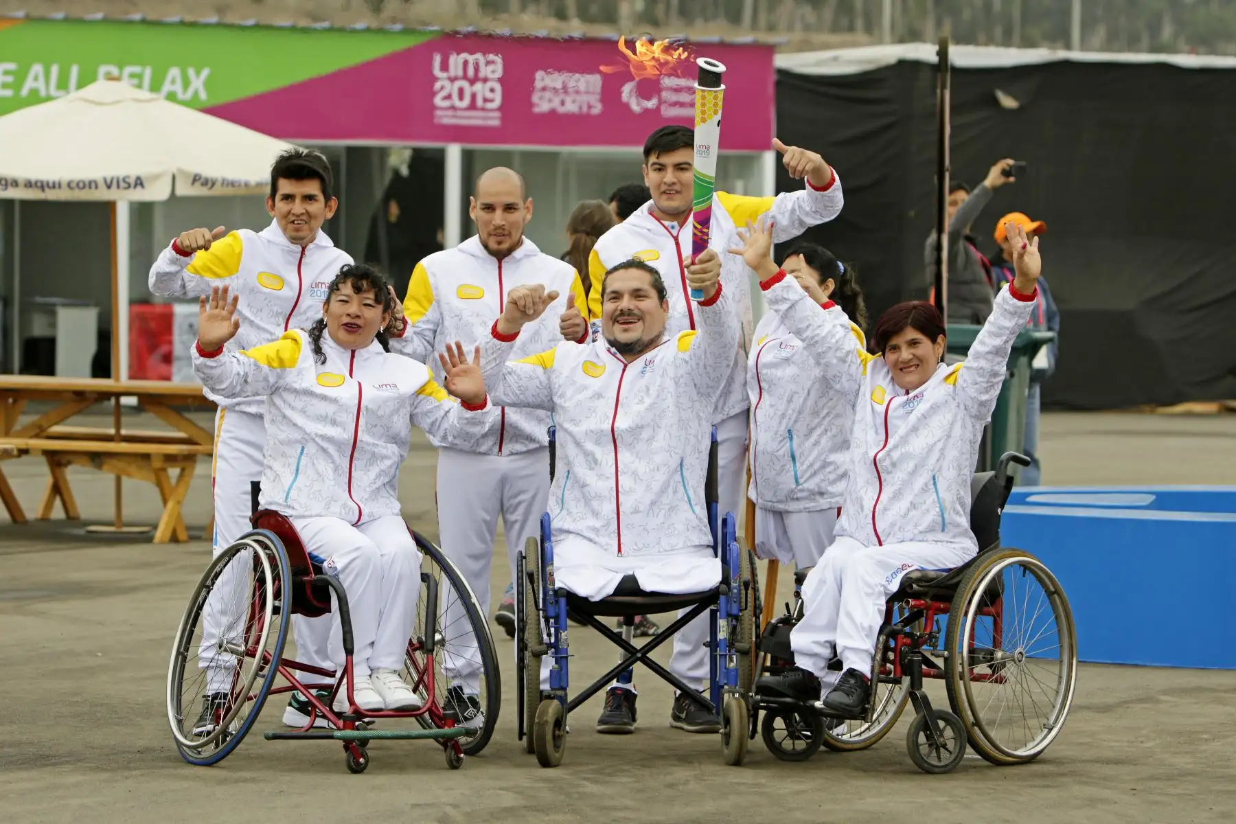 La Antorcha Parapanamericana llegó a la Villa.
Foto: ANDINA/ Lima 2019