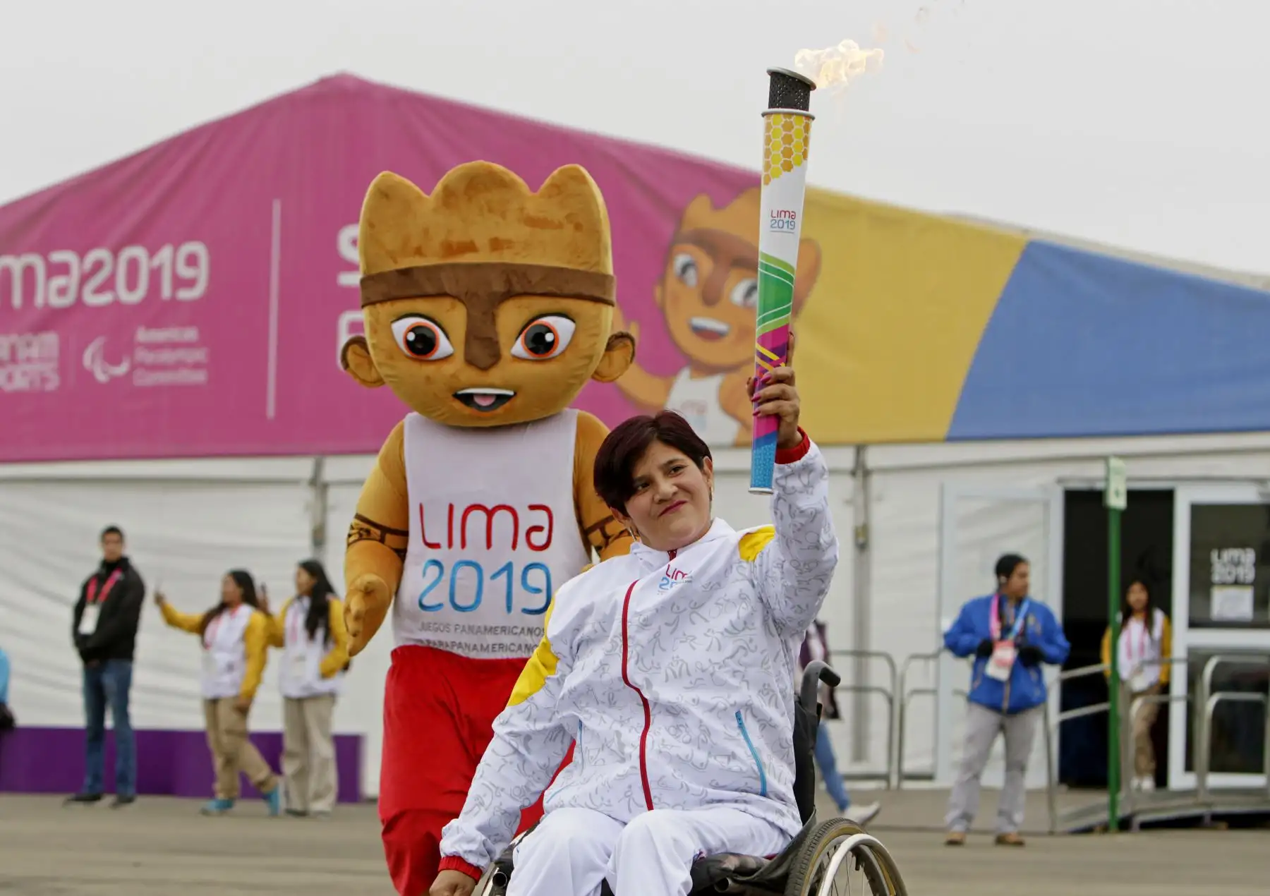 La Antorcha Parapanamericana llegó a la Villa.
Foto: ANDINA/ Lima 2019