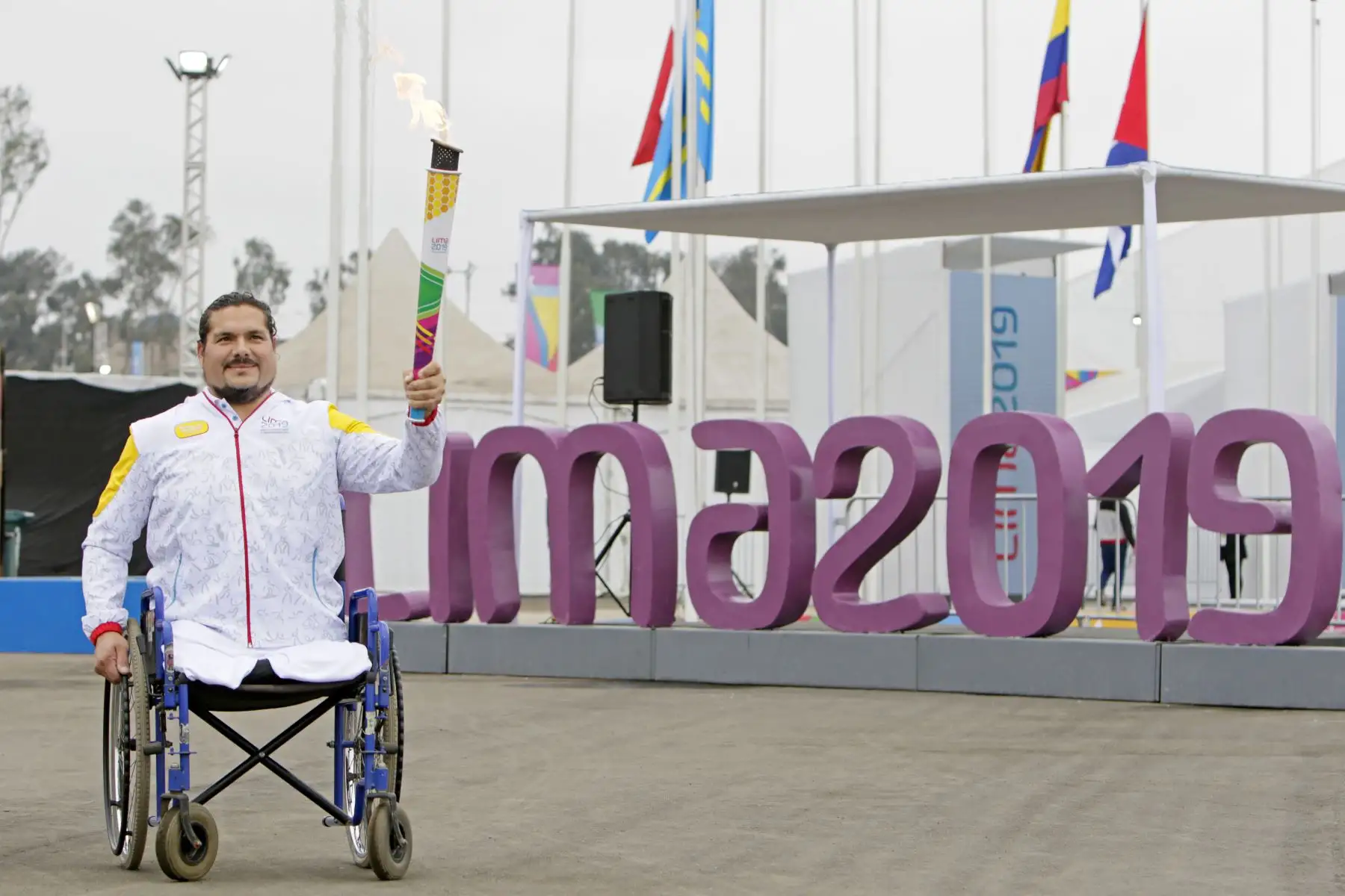 La Antorcha Parapanamericana llegó a la Villa.
Foto: ANDINA/ Lima 2019