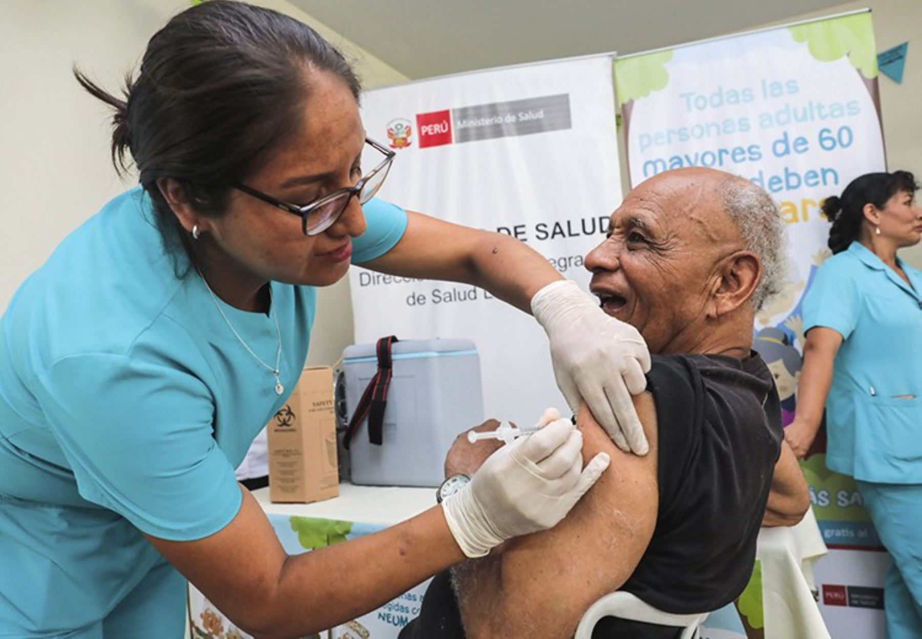 Vacuna contra el neumococo. Foto: ANDINA/Minsa.