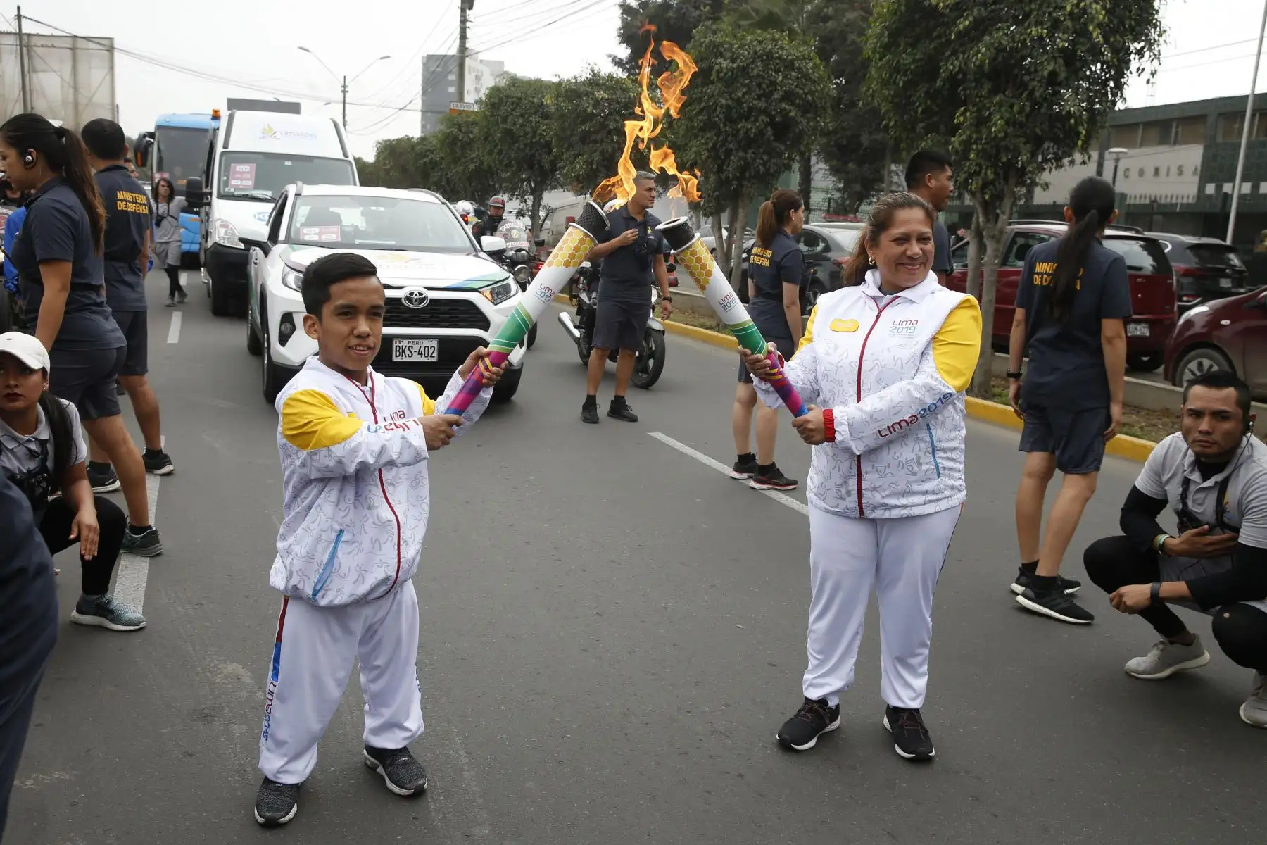 Recorrido de la Antorcha Parapanamericana. Foto: ANDINA/Renato Pajuelo