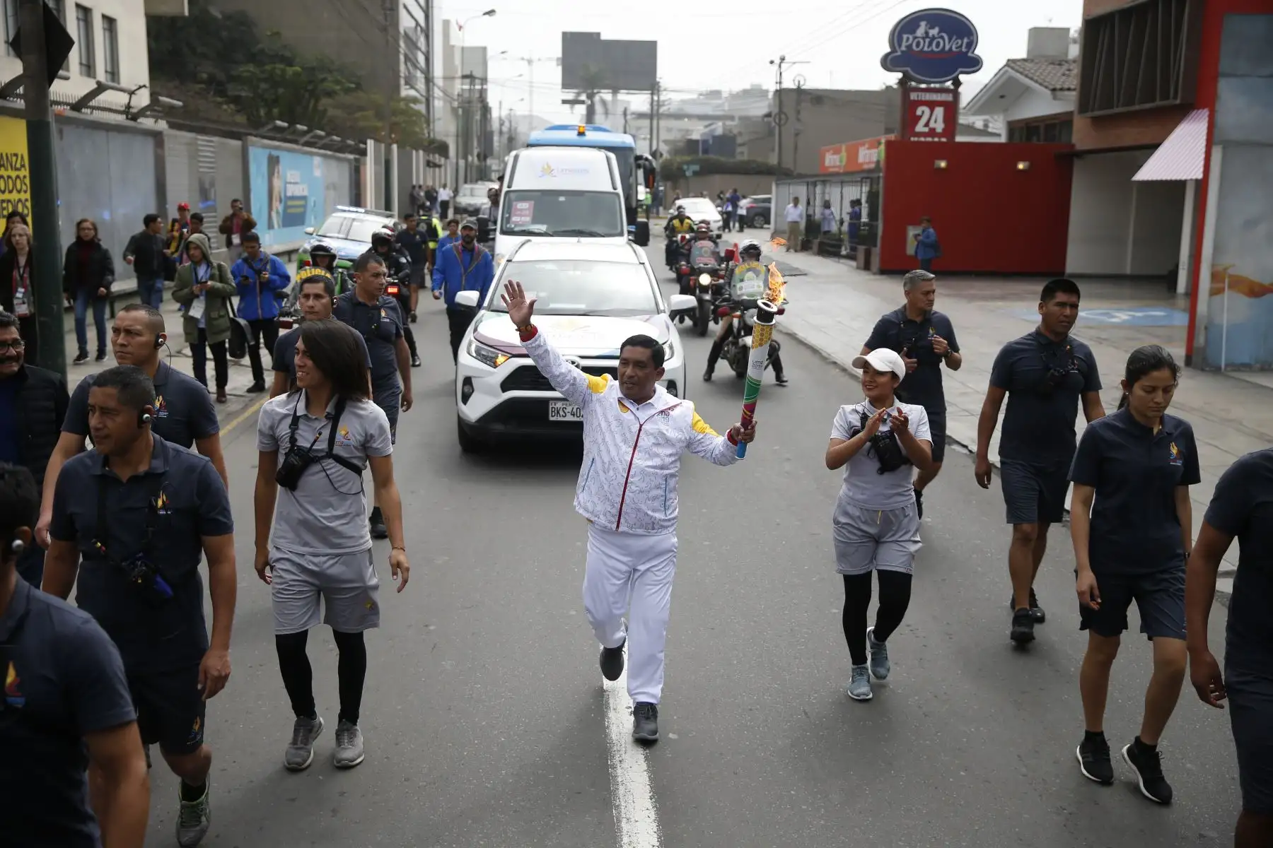 Recorrido de la Antorcha Parapanamericana. Foto: ANDINA/Renato Pajuelo
