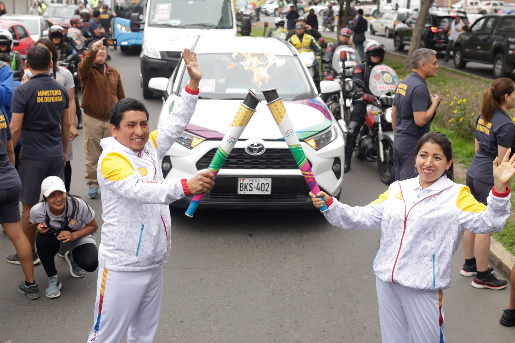 La Antorcha Parapanamericana prosigue hoy su recorrido por las calles de Lima.