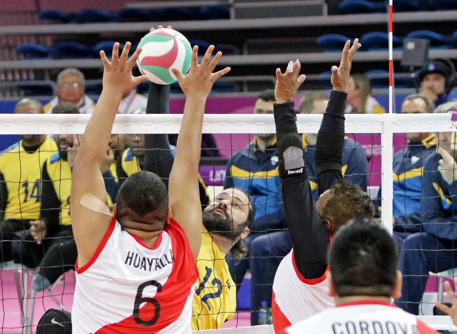 Perú y Brasil se enfrentan en Voleibol Sentado masculino por los Juegos Parapanamericanos. Foto: ANDINA/ Lima 2019