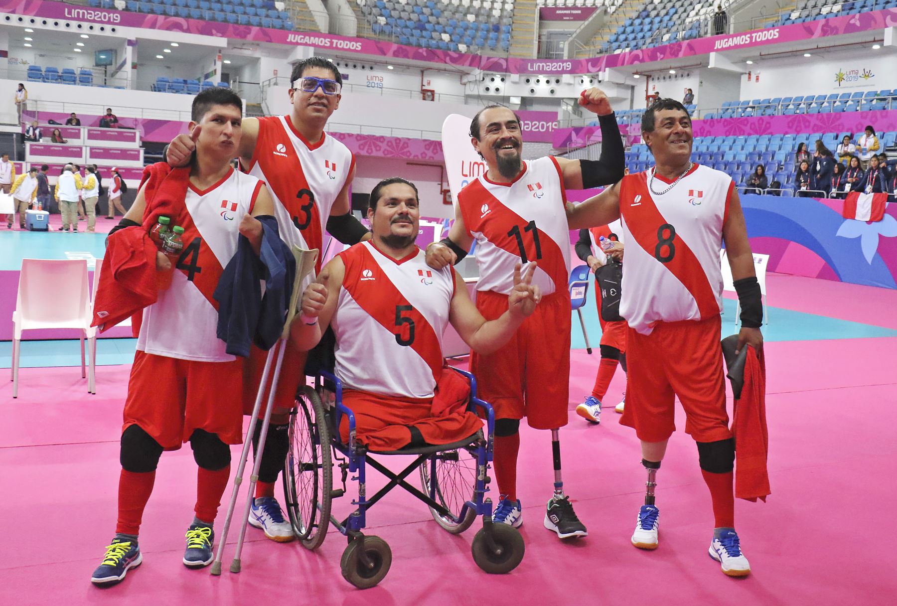 Perú y Brasil se enfrentan en Voleibol Sentado masculino por los Juegos Parapanamericanos. Foto: ANDINA/ Lima 2019
