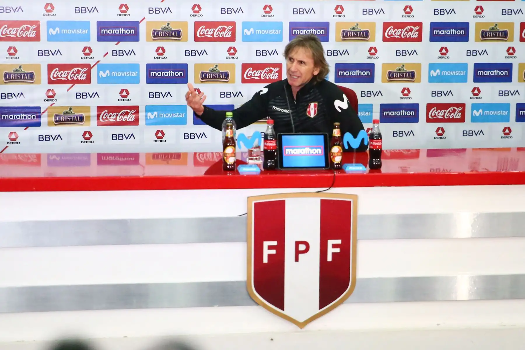 Ricardo Gareca, director técnico de la Selección peruana de futbol en conferencia de prensa.  Foto: ANDINA/Braian Reyna