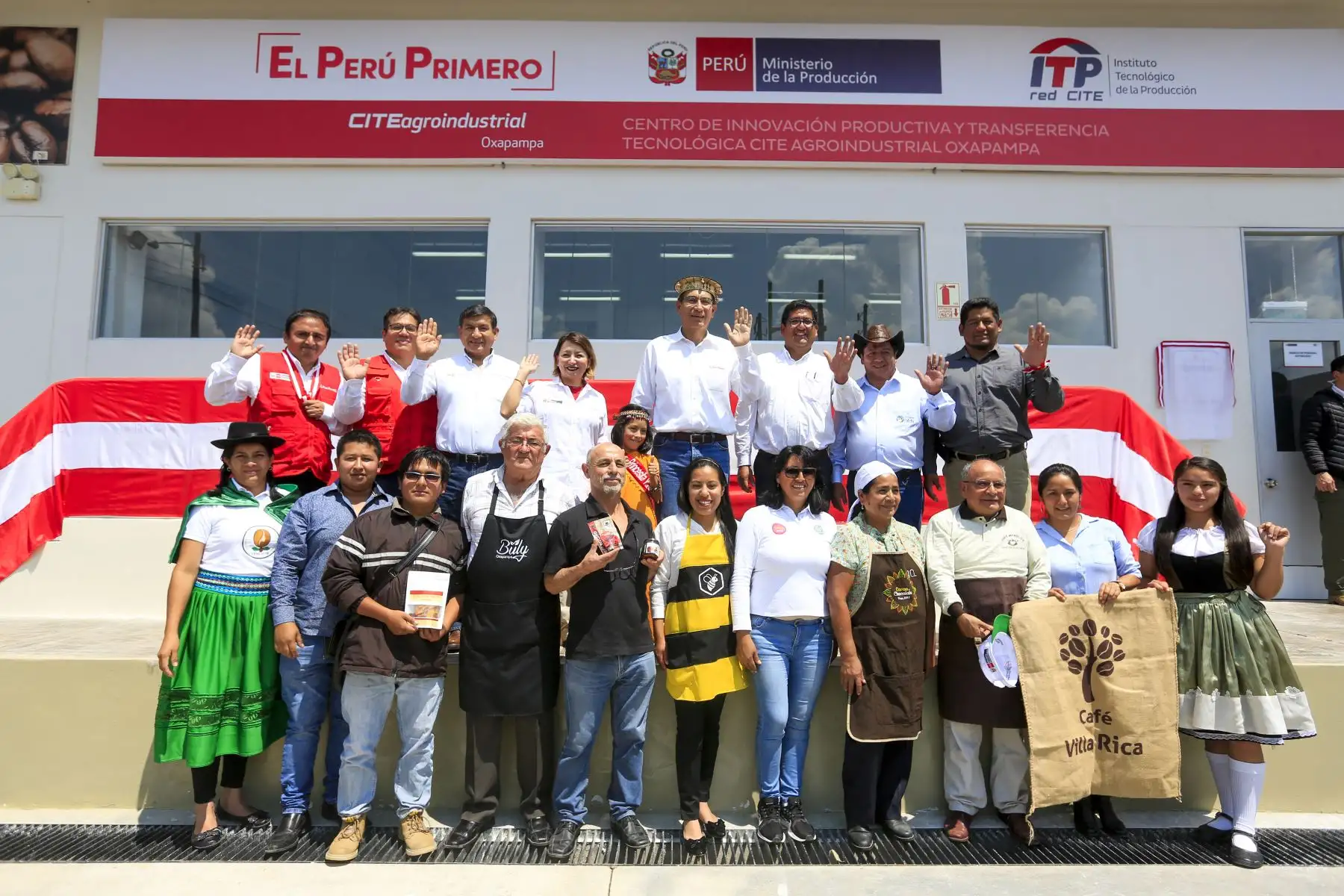 Presidente Vizcarra en la inauguración de CITE agroindustrial en Oxapampa. Foto: ANDINA/Prensa Presidencia