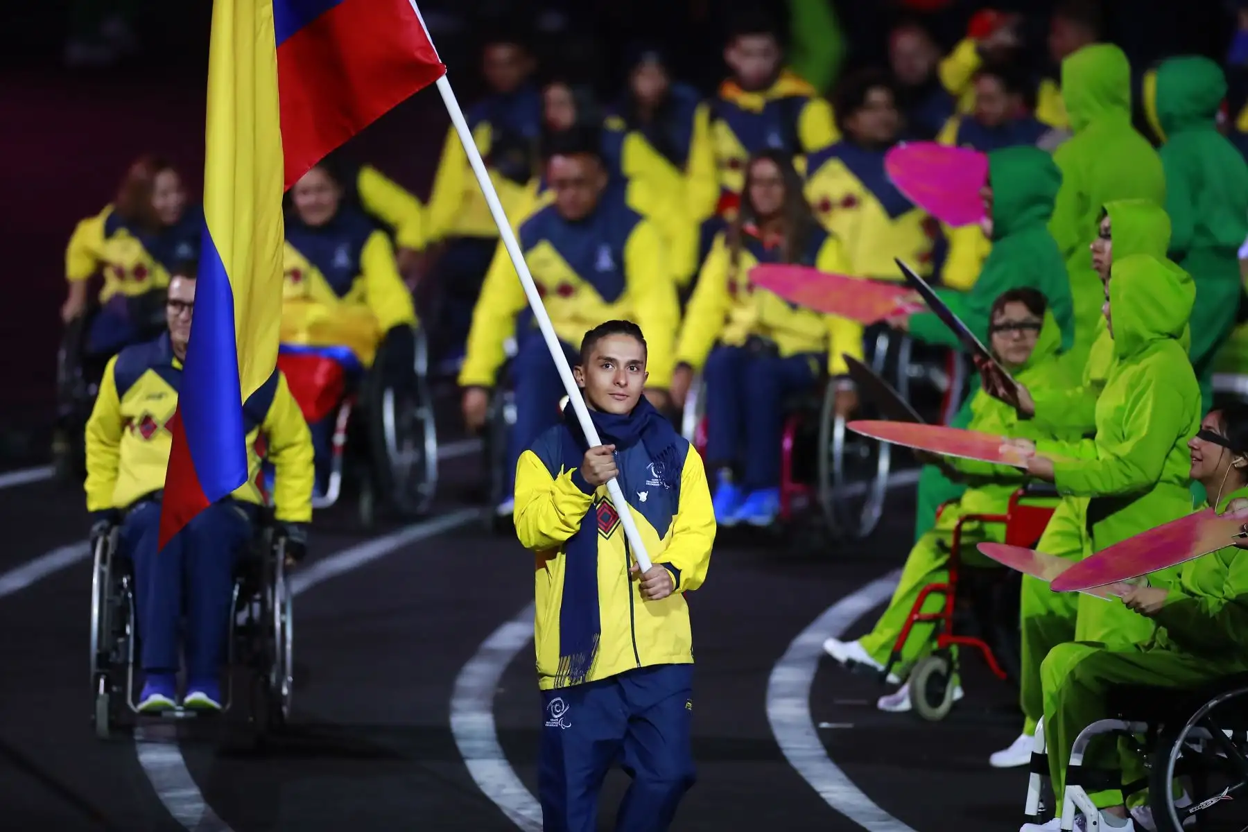 Desfile de las delegaciones de paradeportistas de las Américas hicieron su paso por el escenario principal. En total, 1,800 atletas de 30 países competirán en 17 paradeportes. Foto: ANDINA/ LIMA 2019