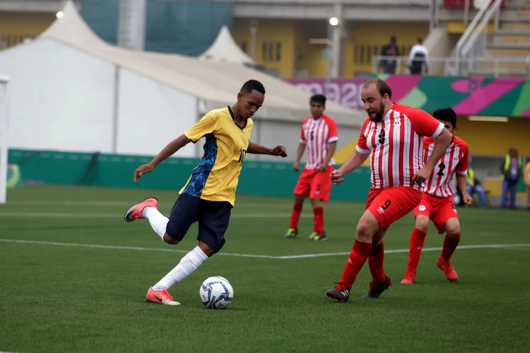 Perú se enfrenta a Brasil en Futbol 7 por los Juegos Parapanamericanos Lima 2019.
Foto:Lima 2019
