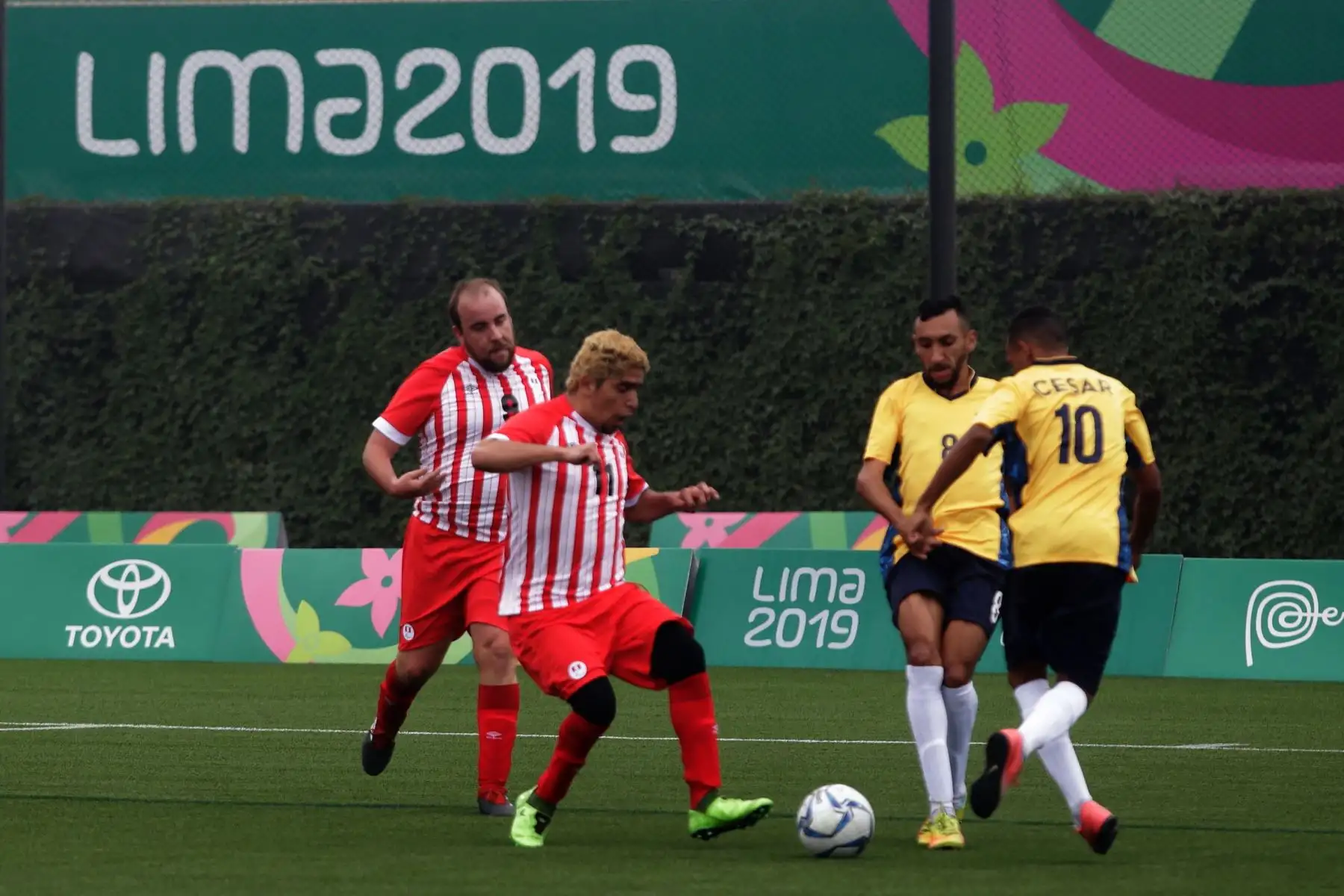 Perú se enfrenta a Brasil en Futbol 7 por los Juegos Parapanamericanos Lima 2019.
Foto:Lima 2019