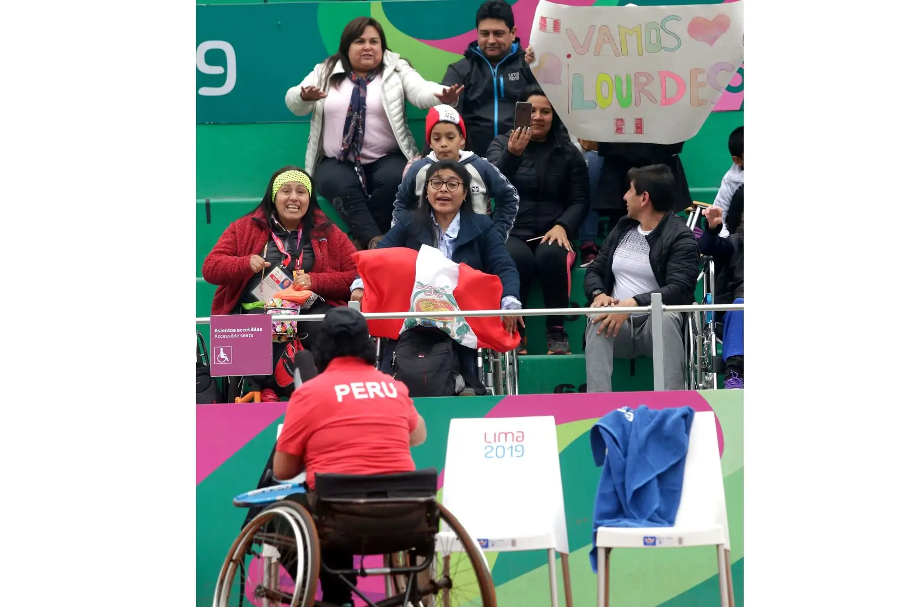 Peruana Maria Castillo gana en Tenis de silla de ruedas, en los Juegos Pararmaricanos Lima 2019. Foto:ANDINA/LIMA 2019