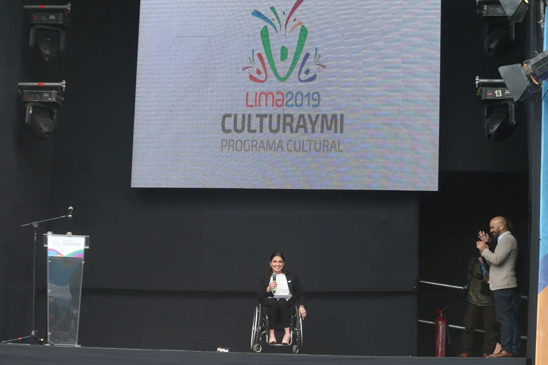 Ileana Rodríguez, Representante de Atletas del Comité Paralímpico de las Américas.
Se reinicia el programa cultural Culturaymi Lima 2019, en el marco de los Juegos Parapanamericanos Lima 2019. 
Foto: ANDINA/Eddy Ramos