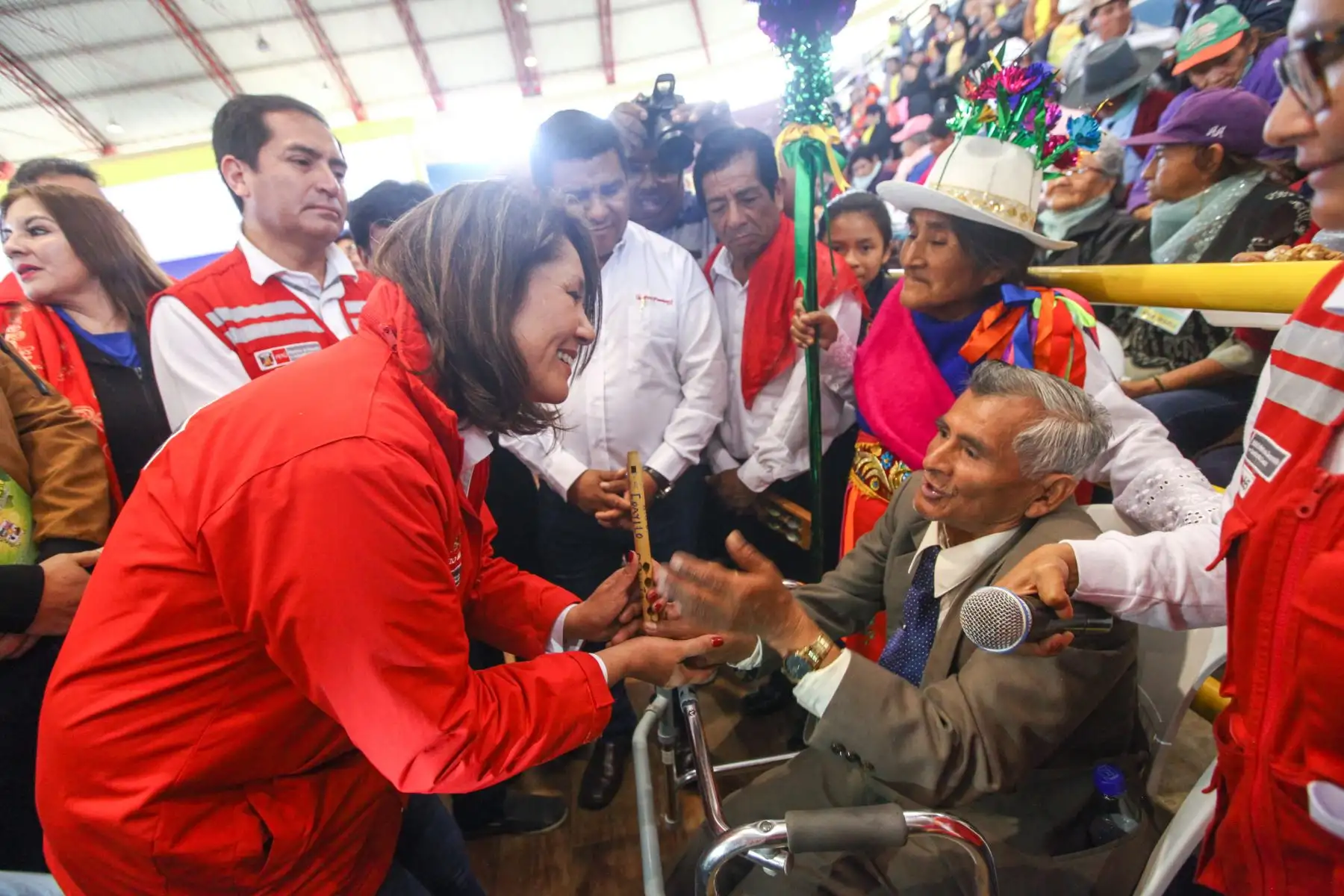 Ministra Paola Bustamante participó en el Tercer Encuentro Provincial de Saberes Productivos de Pensión 65, en la provincia de Cañete.Foto:ANDINA/ MIDIS Ministra Paola Bustamante participó en el Tercer Encuentro Provincial de Saberes Productivos de Pensión 65, en la provincia de Cañete.Foto:ANDINA/ MIDIS