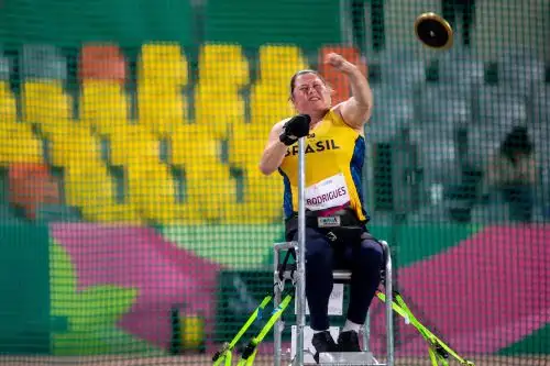 Elizabeth Rodrigues logró una nueva marca mundial en lanzamiento de disco en la categoría F53 (para deportistas que compiten sentados).