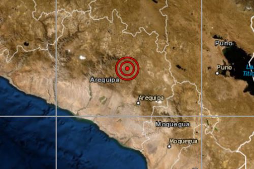 Un nuevo temblor, el tercero en lo que va de hoy y el sexto en las últimas 24 horas, remeció la provincia de Caylloma, en la región de Arequipa, informó el Centro Sismológico Nacional del Instituto Geofísico del Perú (IGP). ANDINA/Difusión