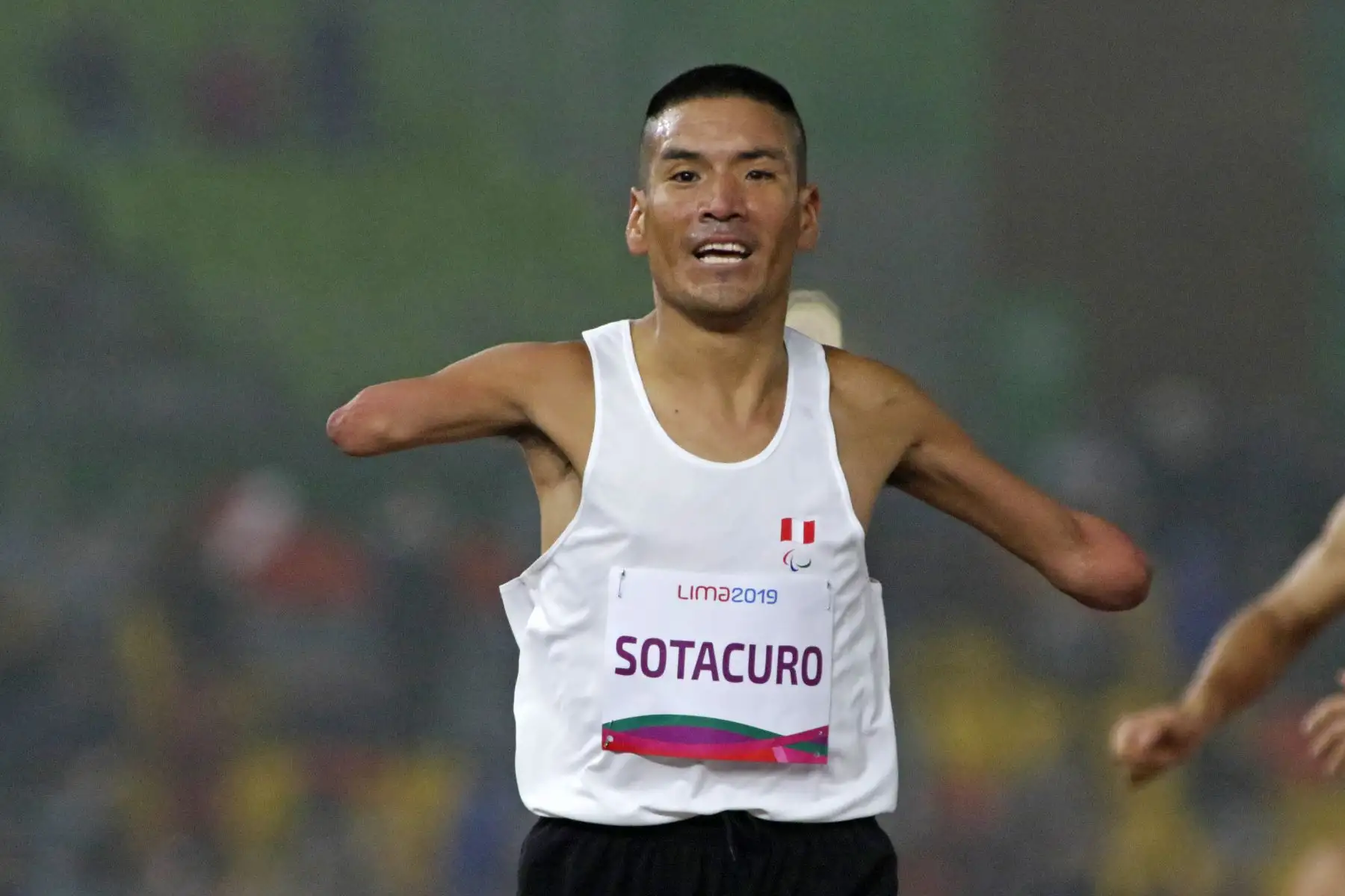 El peruano Efraín Sotacuro sube al podio en los 1500 metros planos, en los Juegos Paramericanos Lima 2019.Foto:ANDINA/LIMA 2019