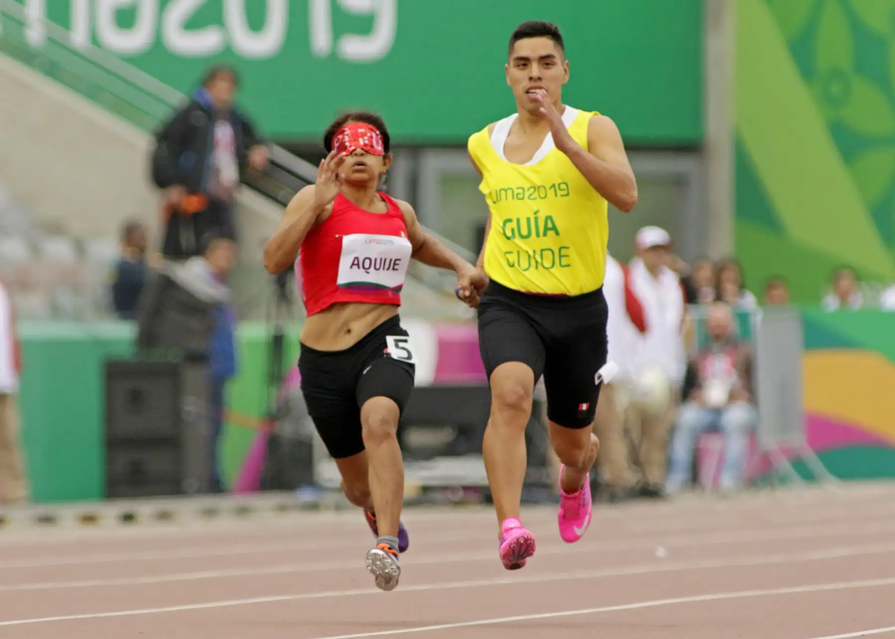 Luordes Aquije, participa en la competencia de Para Atlestismo en los Juegos Parapanamericanos Lima 2019.
Foto: Lima 2019