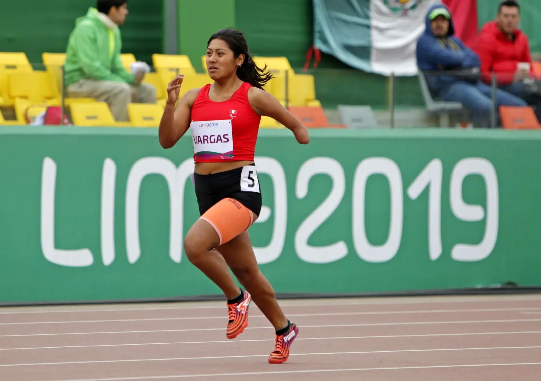 Yenny Vargas, participa en la competencia de Para Atlestismo en los Juegos Parapanamericanos Lima 2019.
Foto: Lima 2019