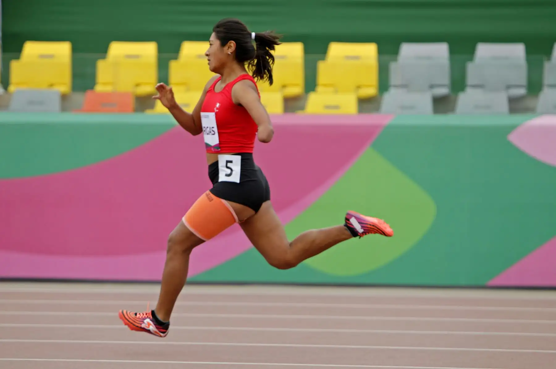 Yenny Vargas, participa en la competencia de Para Atlestismo en los Juegos Parapanamericanos Lima 2019.
Foto: Lima 2019