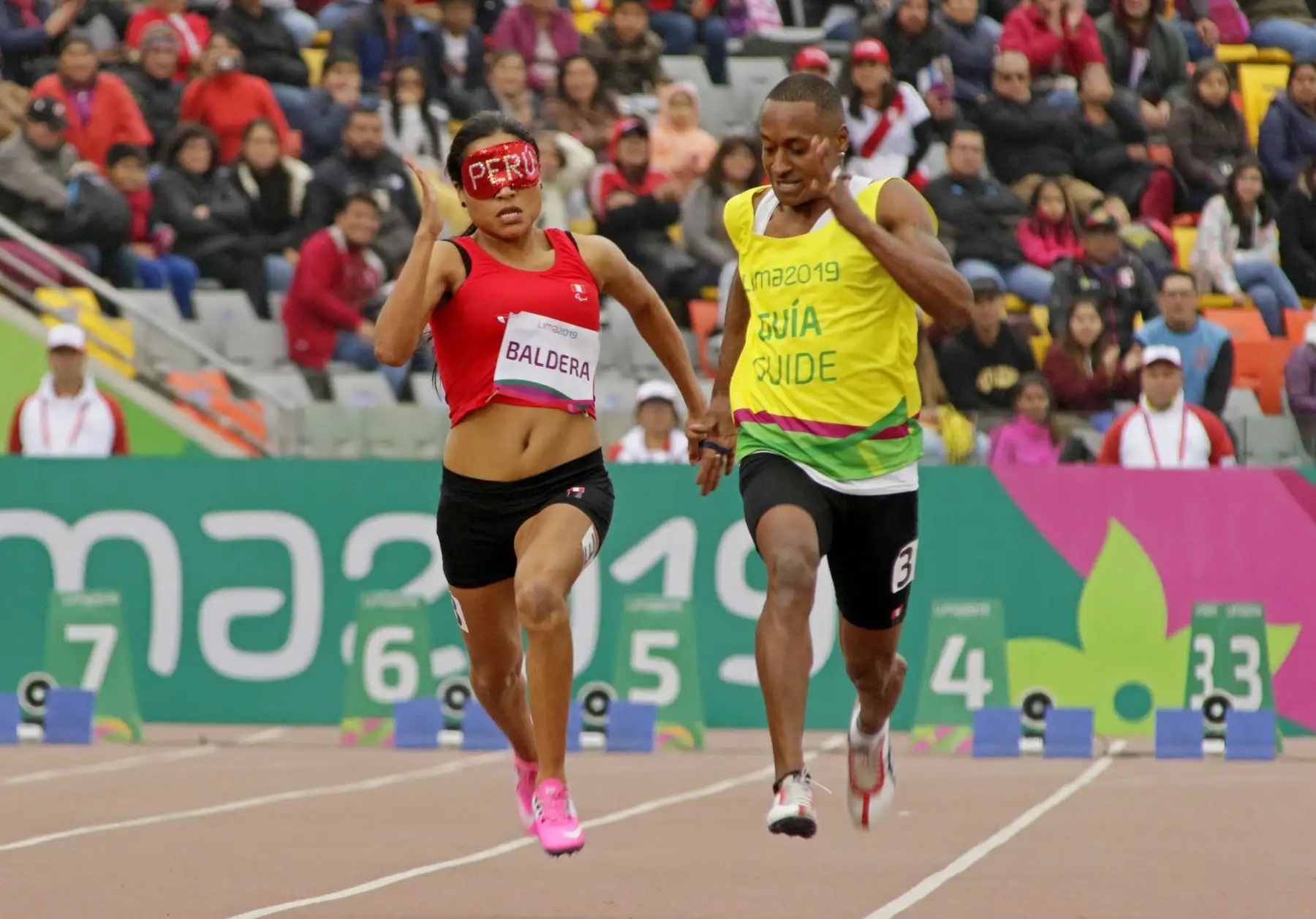 Melisa Baldera, participa en la competencia de Para Atlestismo en los Juegos Parapanamericanos Lima 2019.
Foto: Lima 2019