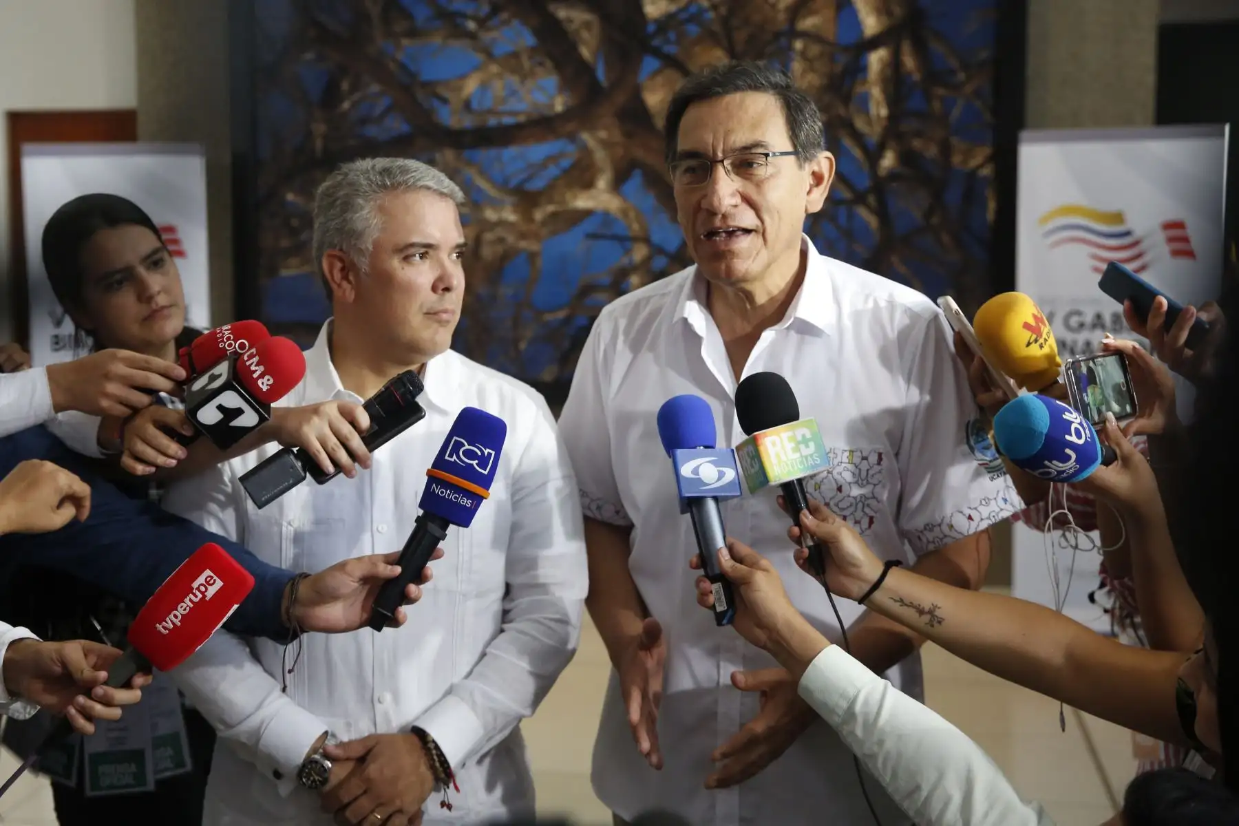 Presidentes Martín Vizcarra e Iván Duque reunidos en el V Gabinete Binacional Perú - Colombia. Foto: ANDINA/Renato Pajuelo