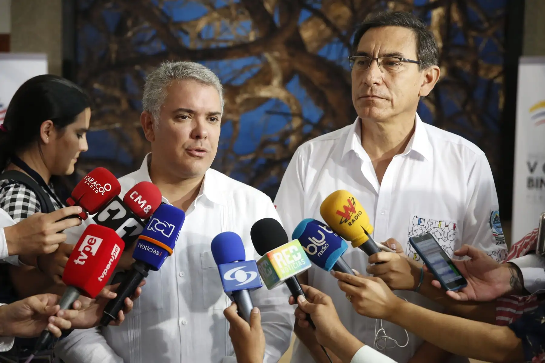 Presidentes Martín Vizcarra e Iván Duque reunidos en el V Gabinete Binacional Perú - Colombia. Foto: ANDINA/Renato Pajuelo