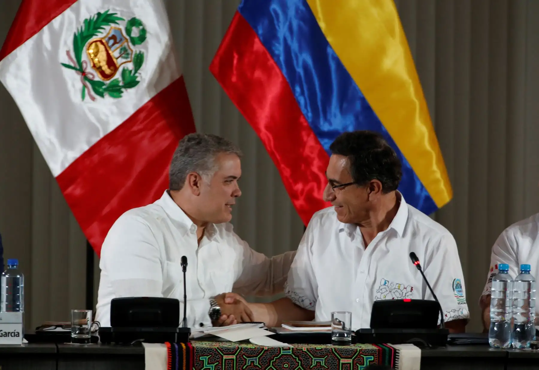 Presidentes Martín Vizcarra e Iván Duque reunidos en el V Gabinete Binacional Perú - Colombia. Foto: ANDINA/Renato Pajuelo