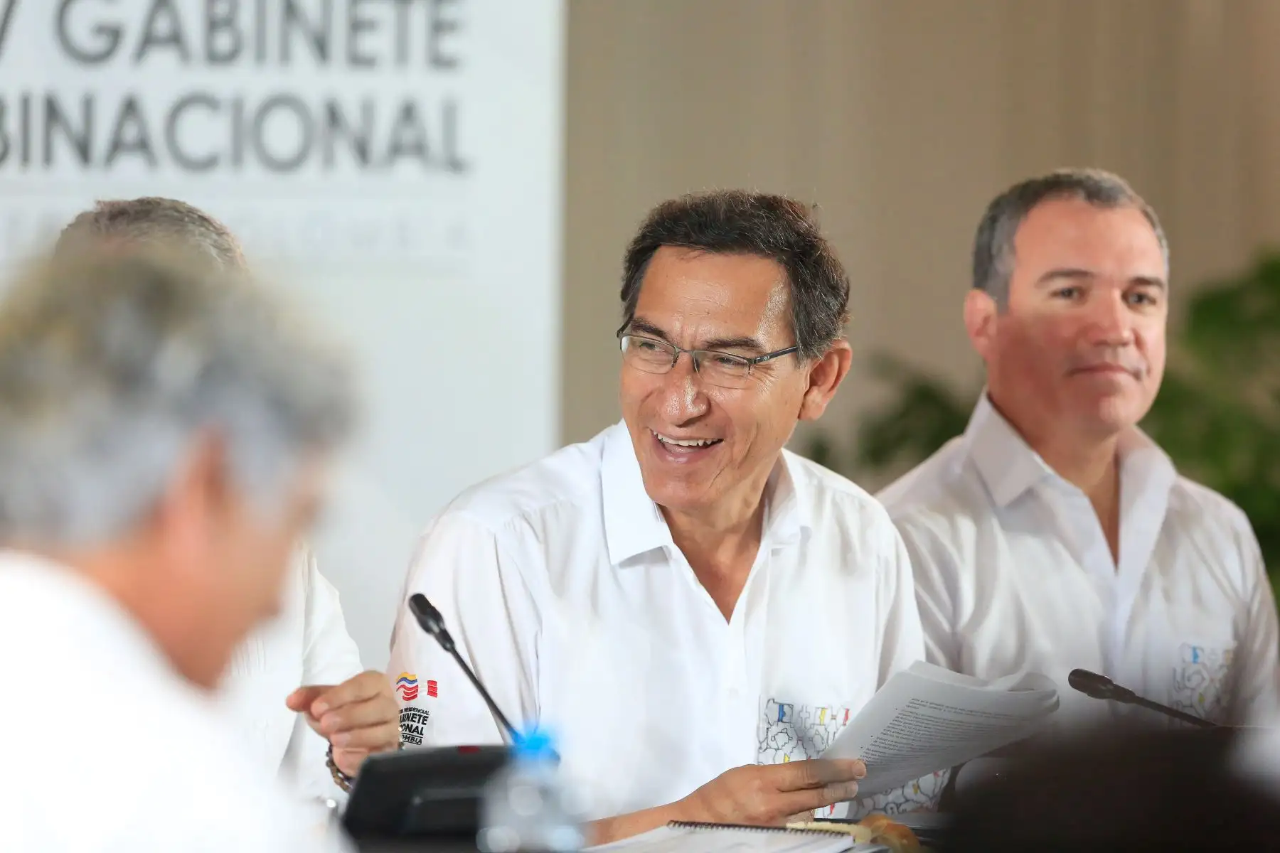 Los jefes del Estado del Perú, Martín Vizcarra y de Colombia, Iván Duque, firmaron la Declaración Presidencial Conjunta del Encuentro Presidencial y V Gabinete Binacional. 
Foto: ANDINA/Prensa Presidencia