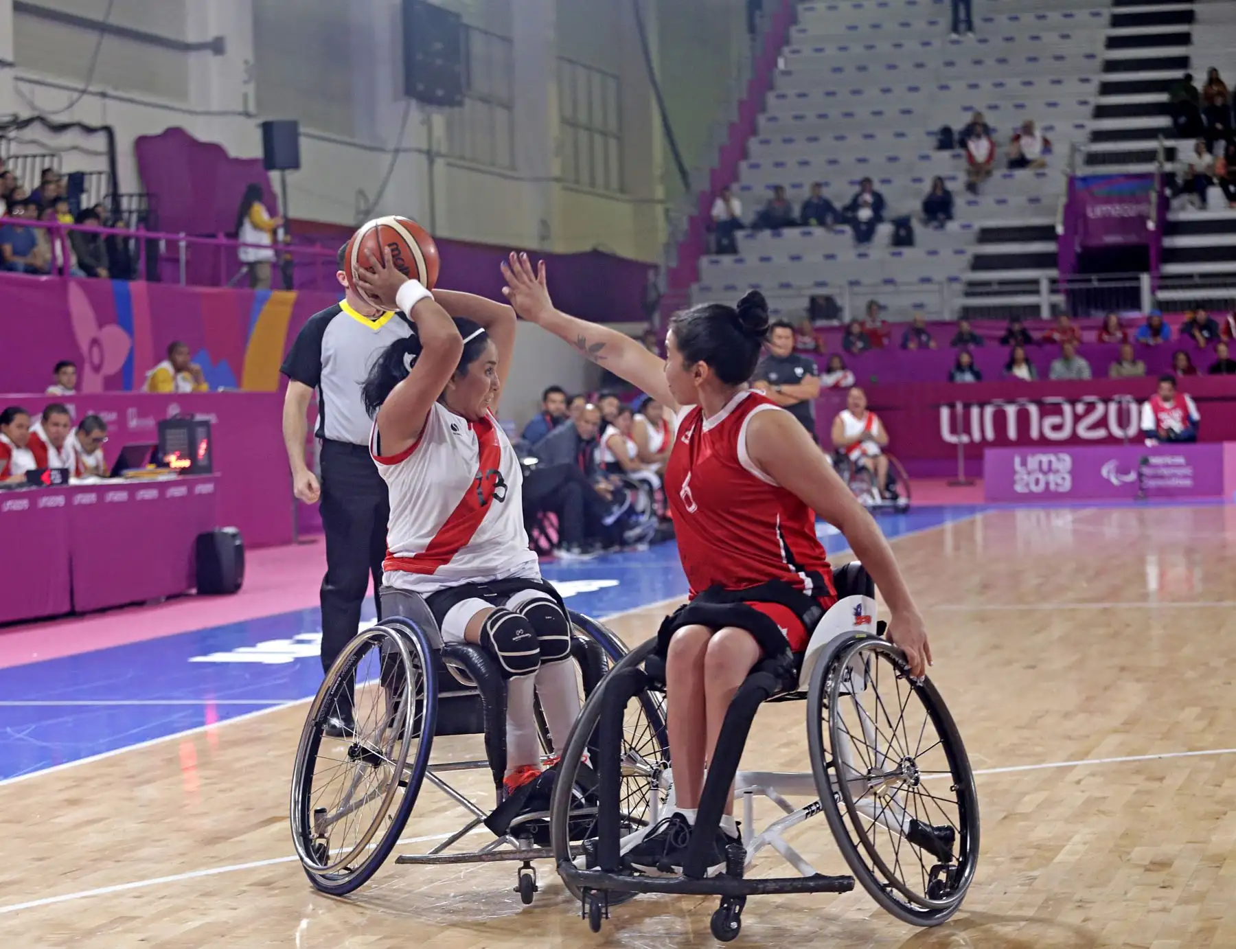 Perú luchó hasta el final contra Chile en Baloncesto de silla sentado femenino. Foto: ANDINA/ Lima 2019