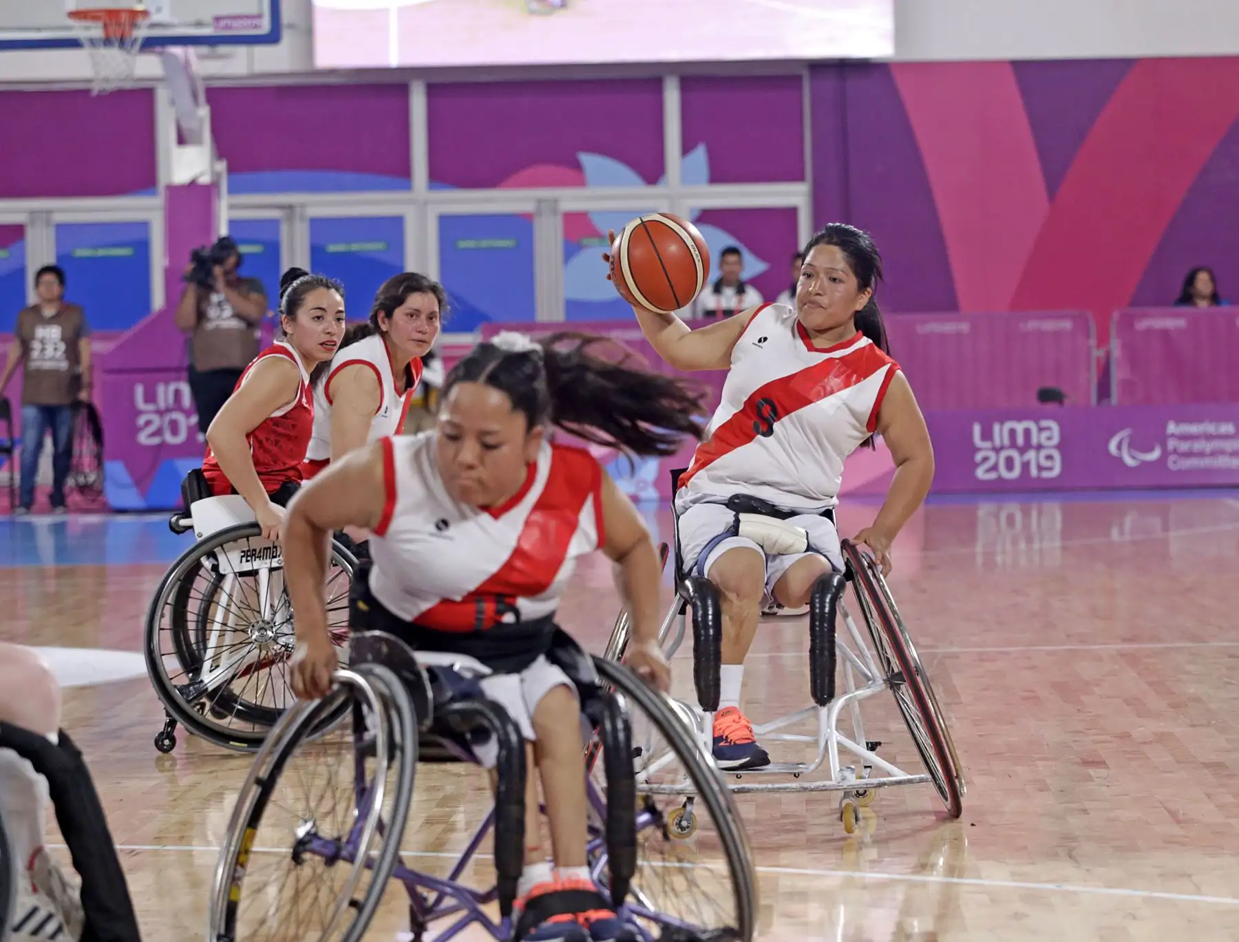 Perú luchó hasta el final contra Chile en Baloncesto de silla sentado femenino. Foto: ANDINA/ Lima 2019