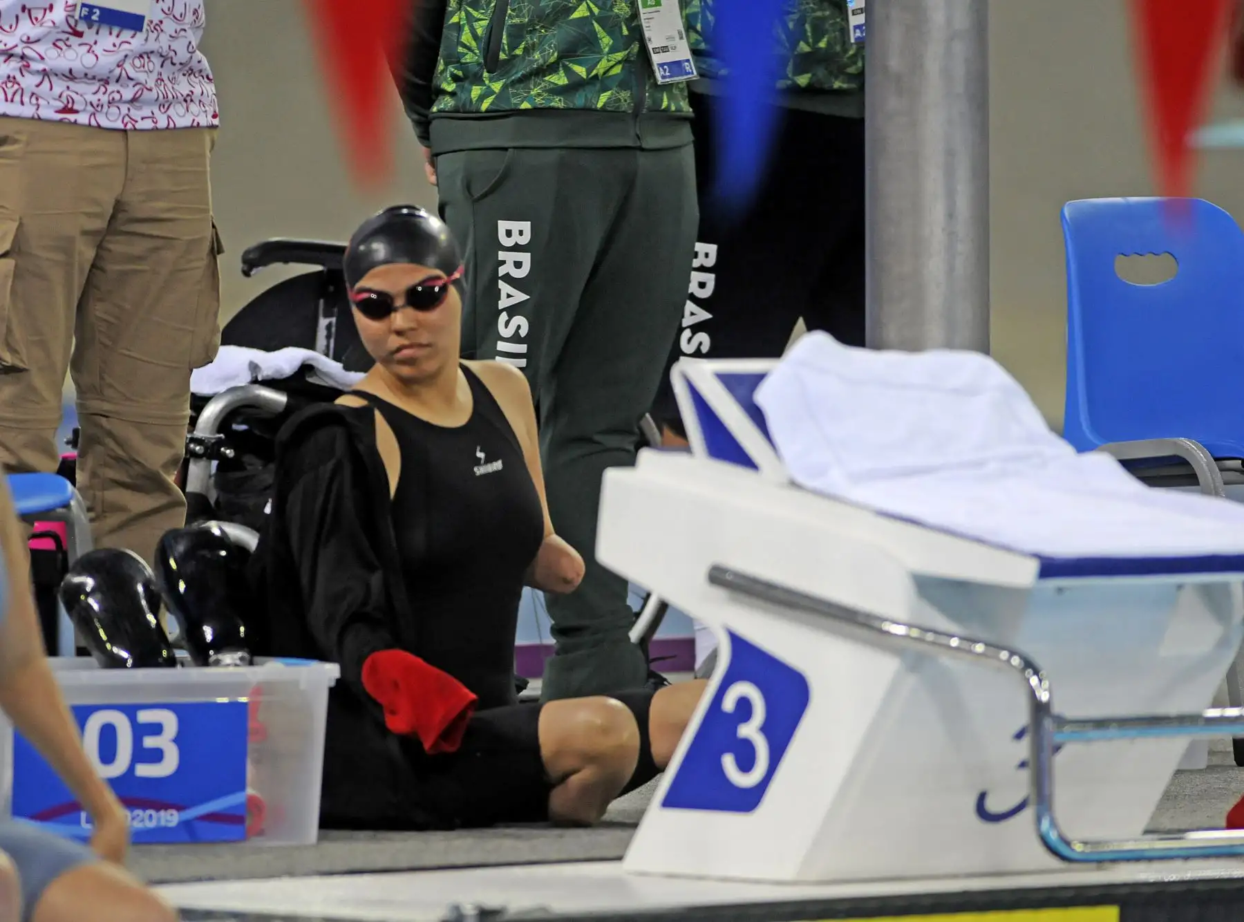 Dunia Felices clasificó en Natación de los Parapanamericanos con asistencia de diferentes colegios de Lima. Foto: ANDINA/ Lima 2019