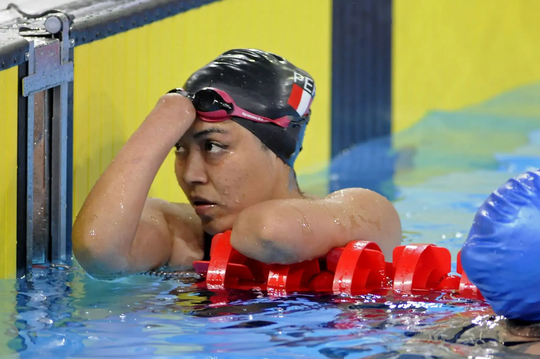 Dunia Felices clasificó en Natación de los Parapanamericanos con asistencia de diferentes colegios de Lima. Foto: ANDINA/ Lima 2019