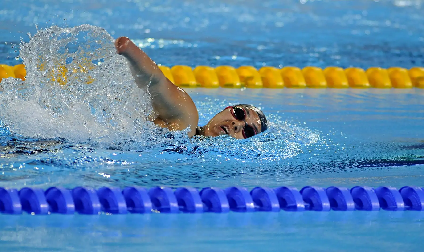 Dunia Felices clasificó en Natación de los Parapanamericanos con asistencia de diferentes colegios de Lima. Foto: ANDINA/ Lima 2019