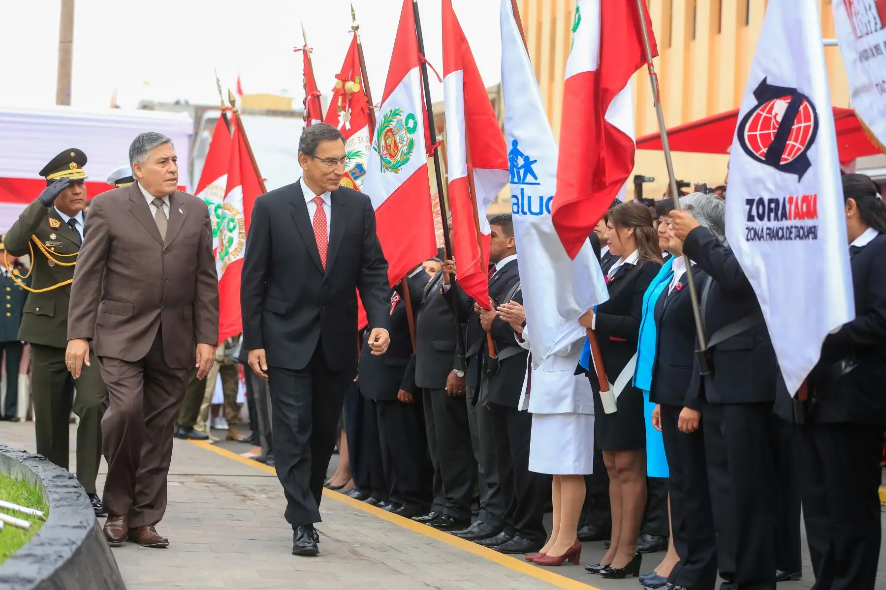 Presidente Vizcarra participa en la ceremonia por el 90 aniversario de la reincorporación de Tacna a la heredad nacional. Foto: ANDINA/Prensa Presidencia
