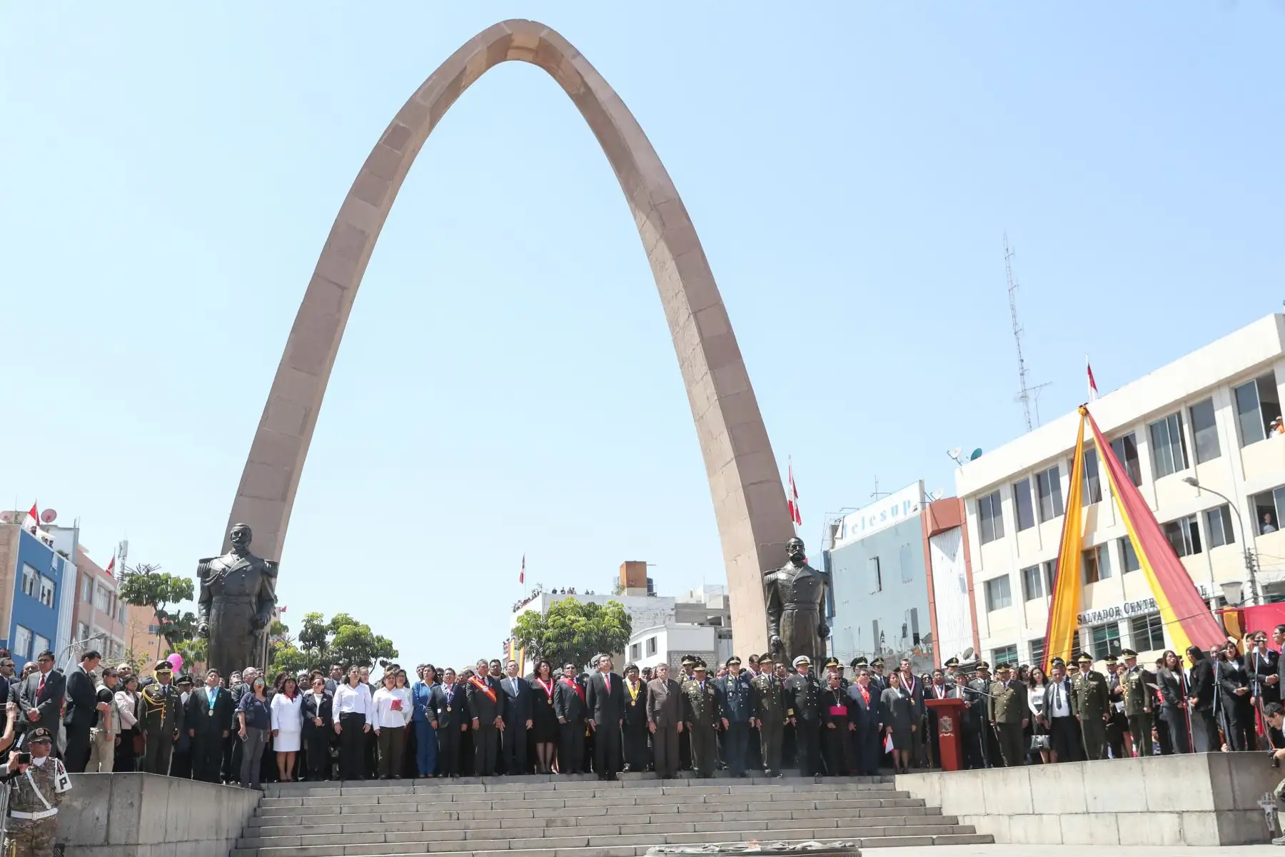 Presidente Vizcarra y ministros de Estado participan en la ceremonia por el 90 aniversario de la reincorporación de Tacna a la heredad nacional. Foto: ANDINA/MINDEF