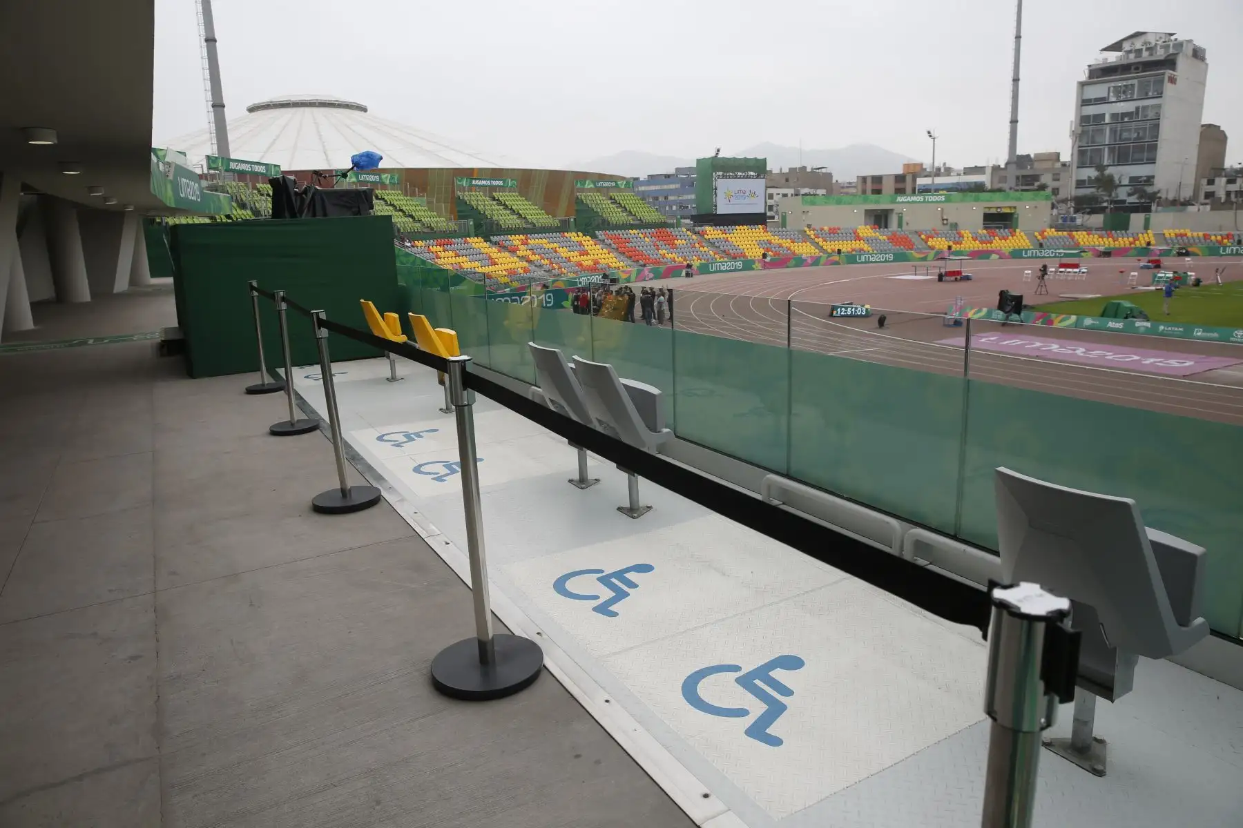 Videna cuenta con total accesibilidad para personas con discapacidad. Recinto deportivo brinda facilidades como rampas, señalización en sistema Braille, pisos podotáctiles entre otras. Foto: ANDINA/Renato Pajuelo