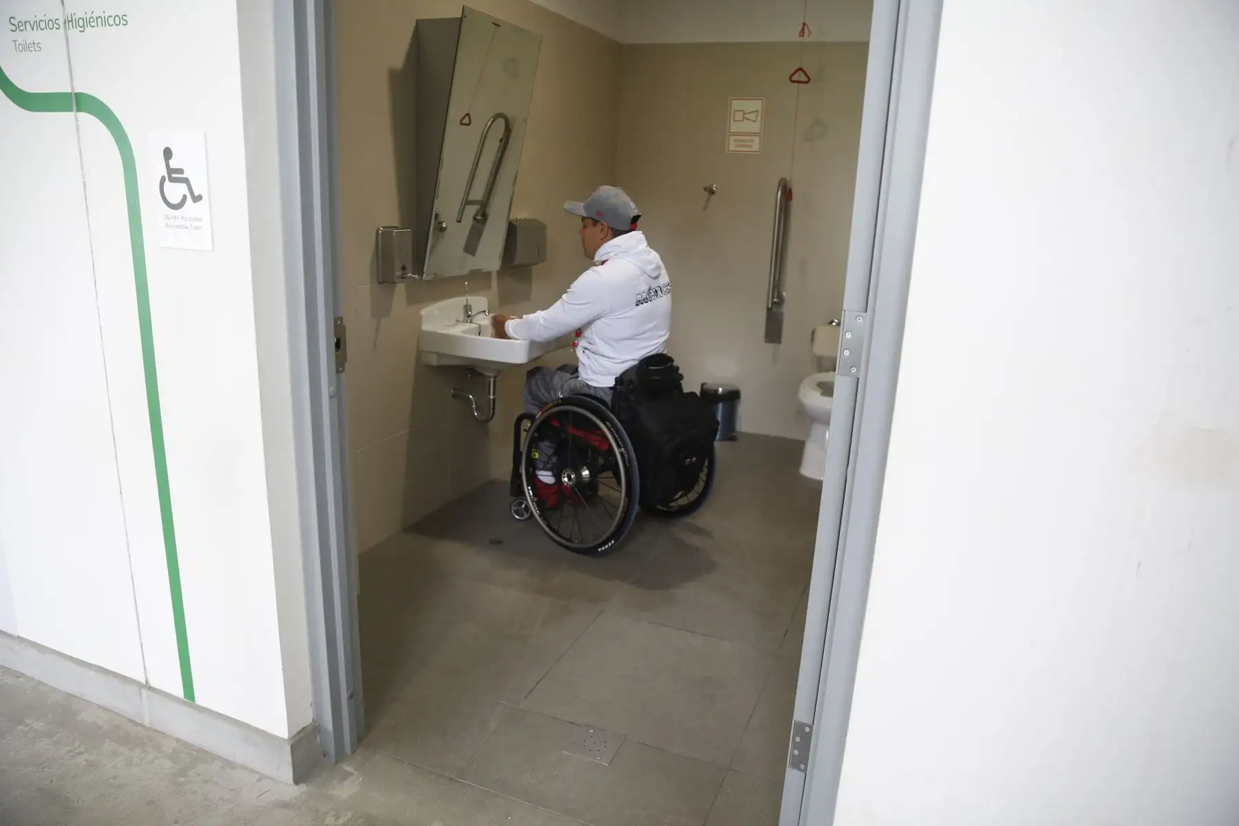 Videna cuenta con total accesibilidad para personas con discapacidad. Recinto deportivo brinda facilidades como rampas, señalización en sistema Braille, pisos podotáctiles entre otras. Foto: ANDINA/Renato Pajuelo