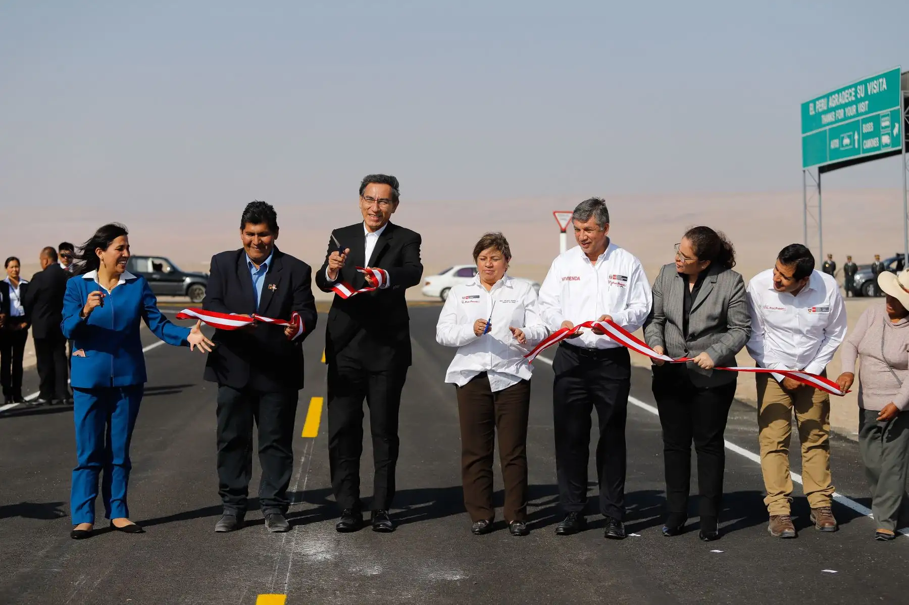 Presidente Vizcarra inaugura camino vecinal Puente Los Palos-Santa Rosa-Complejo Aduanero Santa Rosa. Foto: ANDINA/Prensa Presidencia