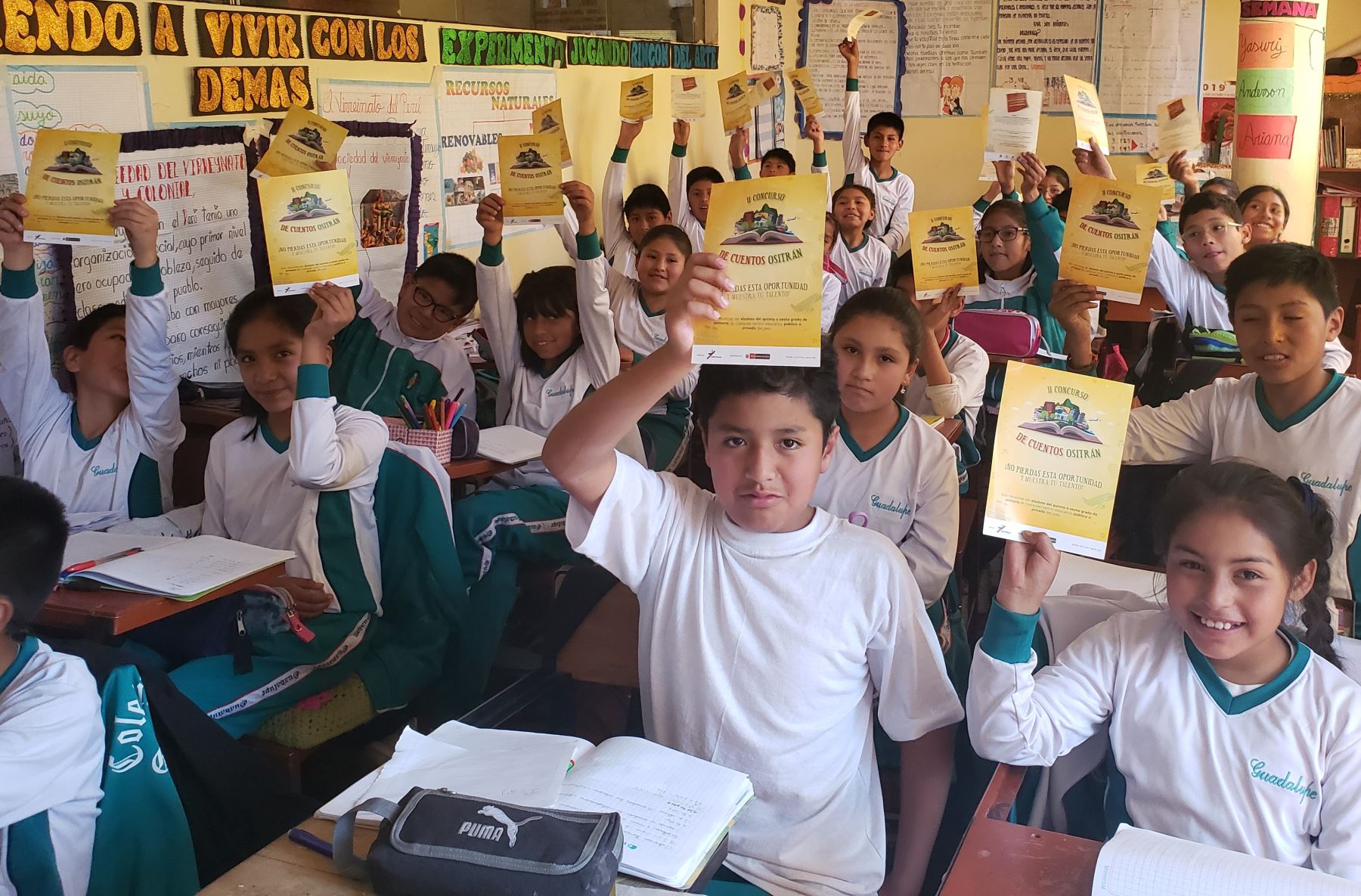 Escolares participan en concurso de cuentos organizado por Ositrán Foto: Cortesía Ositrán.