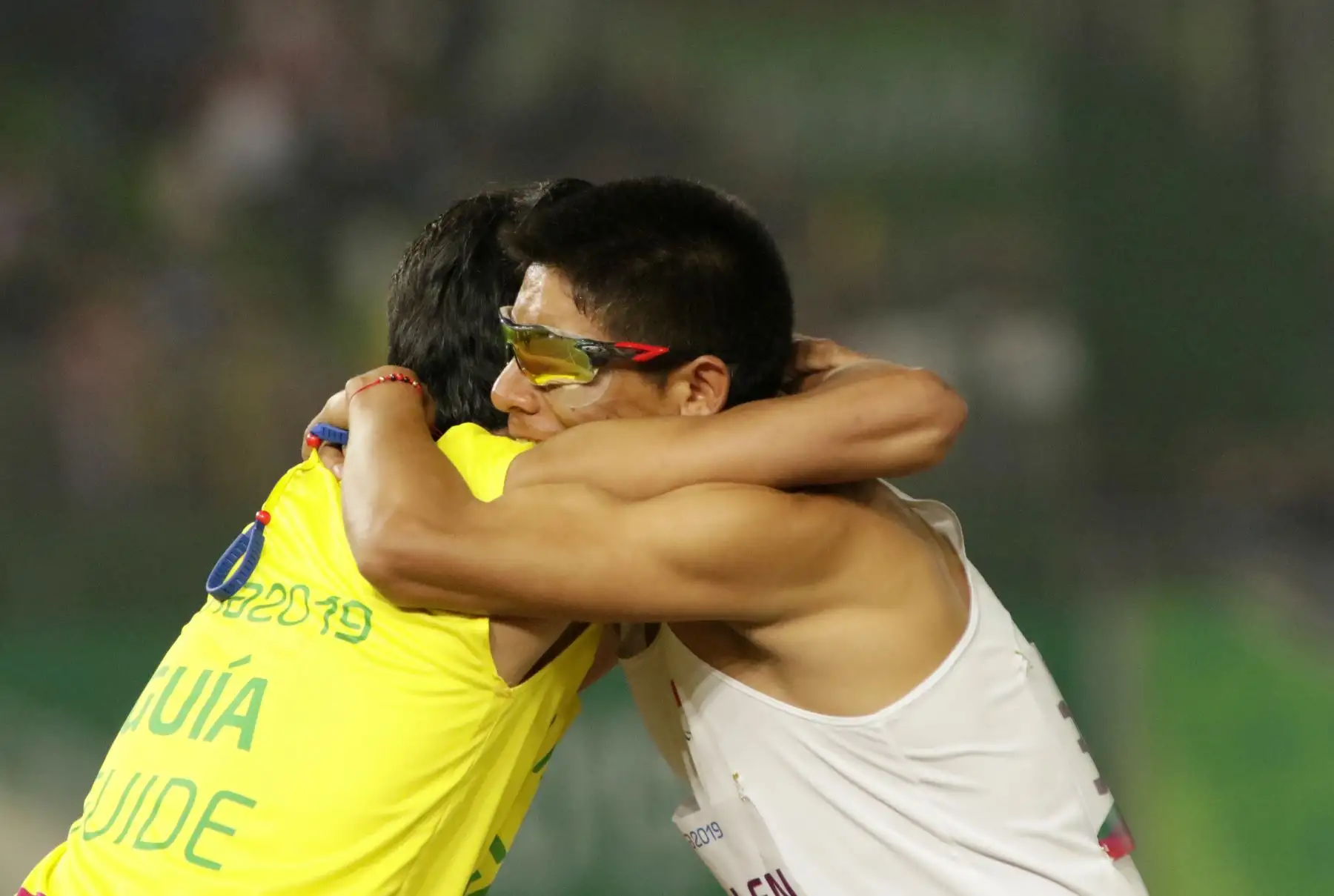 Rosbil Guillén gana primera Medalla de Oro para el Perú en los 1,500 metros planos T11, en el estadio atlético de la Villa Deportiva Nacional.Foto: ANDINA/ Lima 2019