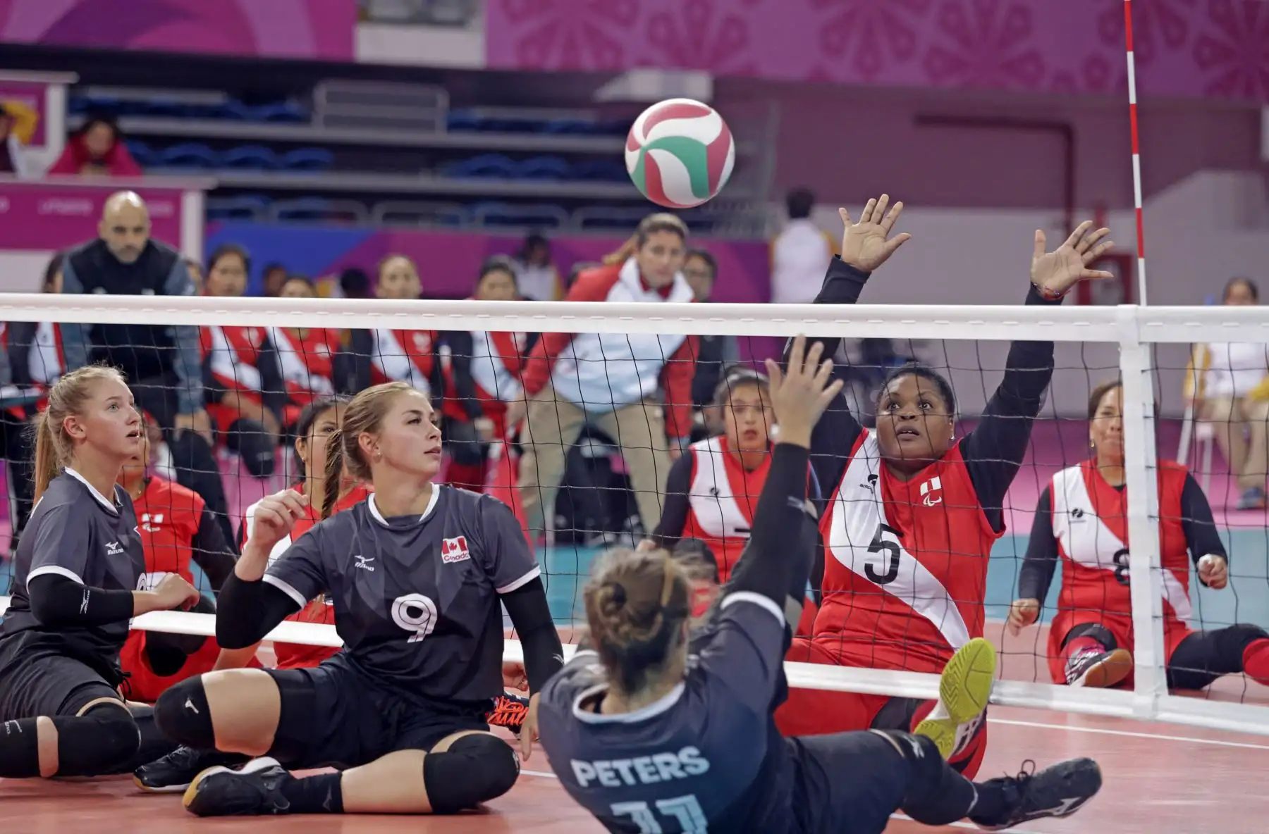 Voley sentado femenino Perú vs. Canadá. Foto: ANDINA/ Lima 2019