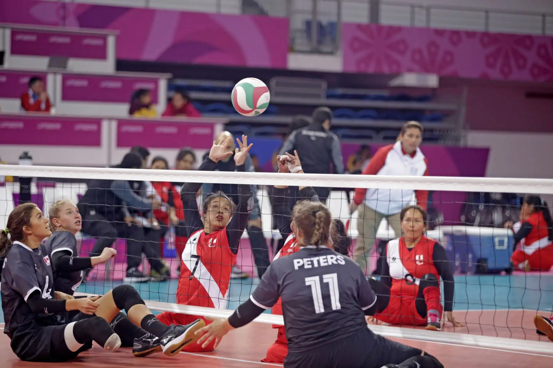 Voley sentado femenino Perú vs. Canadá. Foto: ANDINA/ Lima 2019