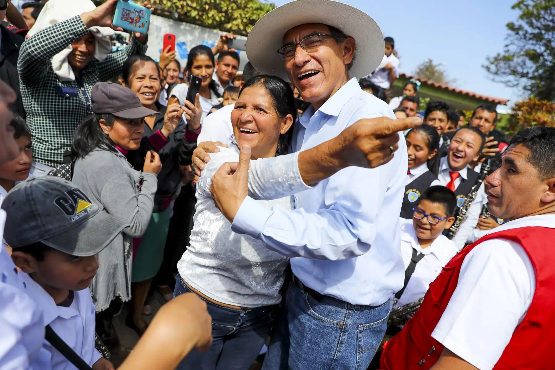 Presidente Vizcarra supervisa   obras de renovación de vias vecinales en Sallique (Cajamarca). Foto: ANDINA/Prensa Presidencia