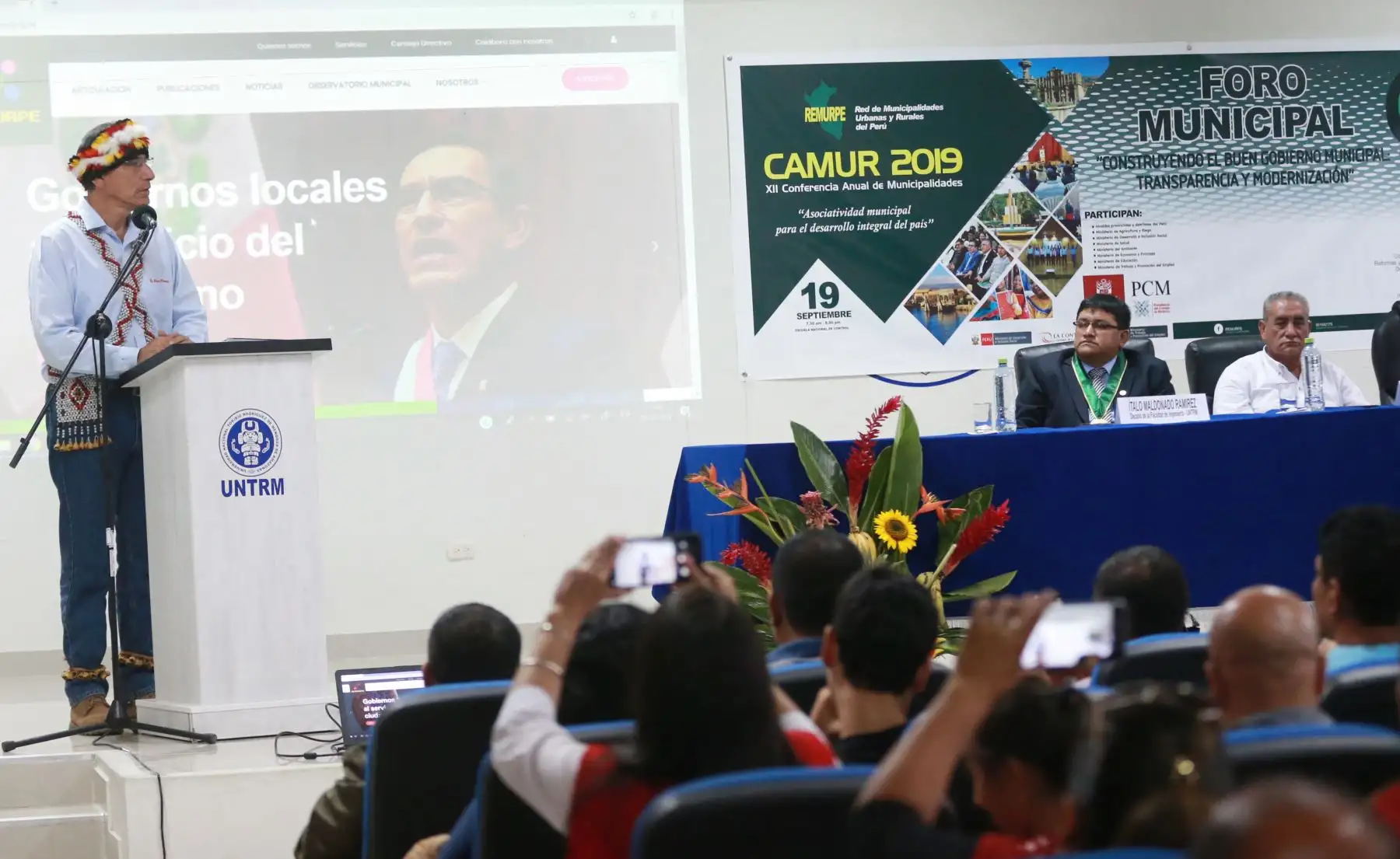 Presidente Vizcarra en el Foro Regional:"Construyendo el buen gobierno municipal, Transparencia y Modernización". Foto: ANDINA/Jhony Laurente