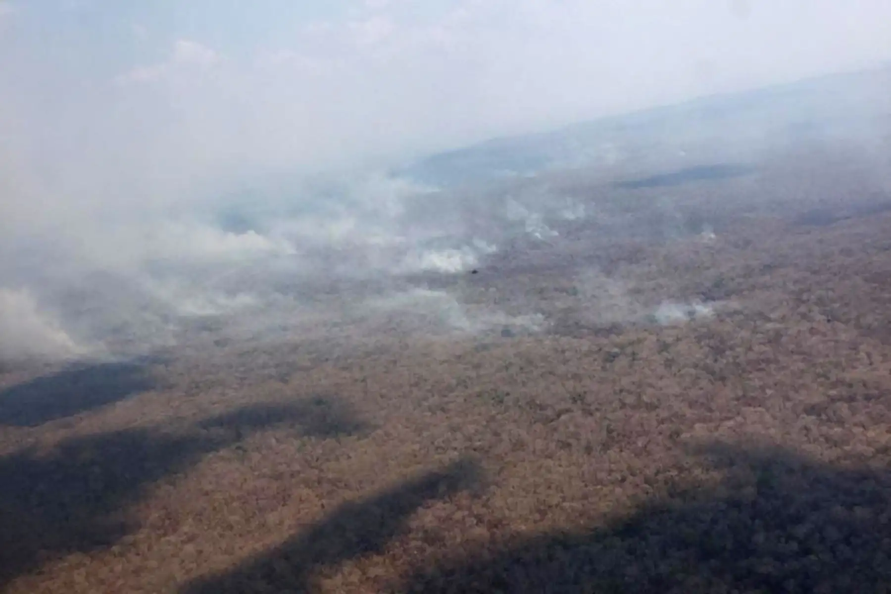 Perú envió a Bolivia helicópteros de la FAP para apoyar la lucha contra incendios forestales.Foto: ANDINA/Mindef